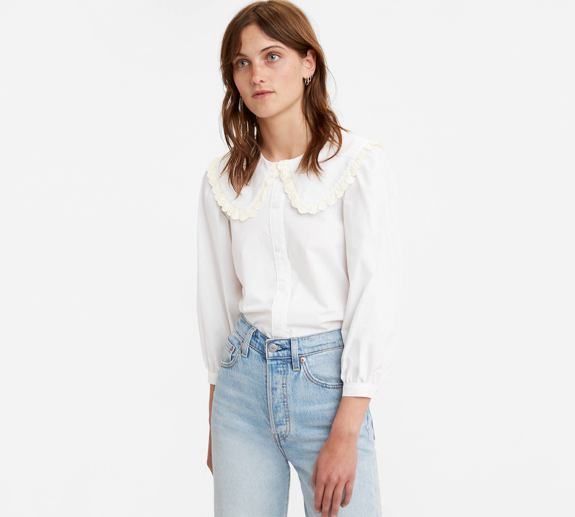 Mimi Collar Button-Up Blouse 1