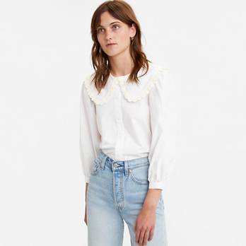 Mimi Collar Button-up Blouse - White | Levi's® US Mimi Collar Button-up Blouse - White | Levi's® US