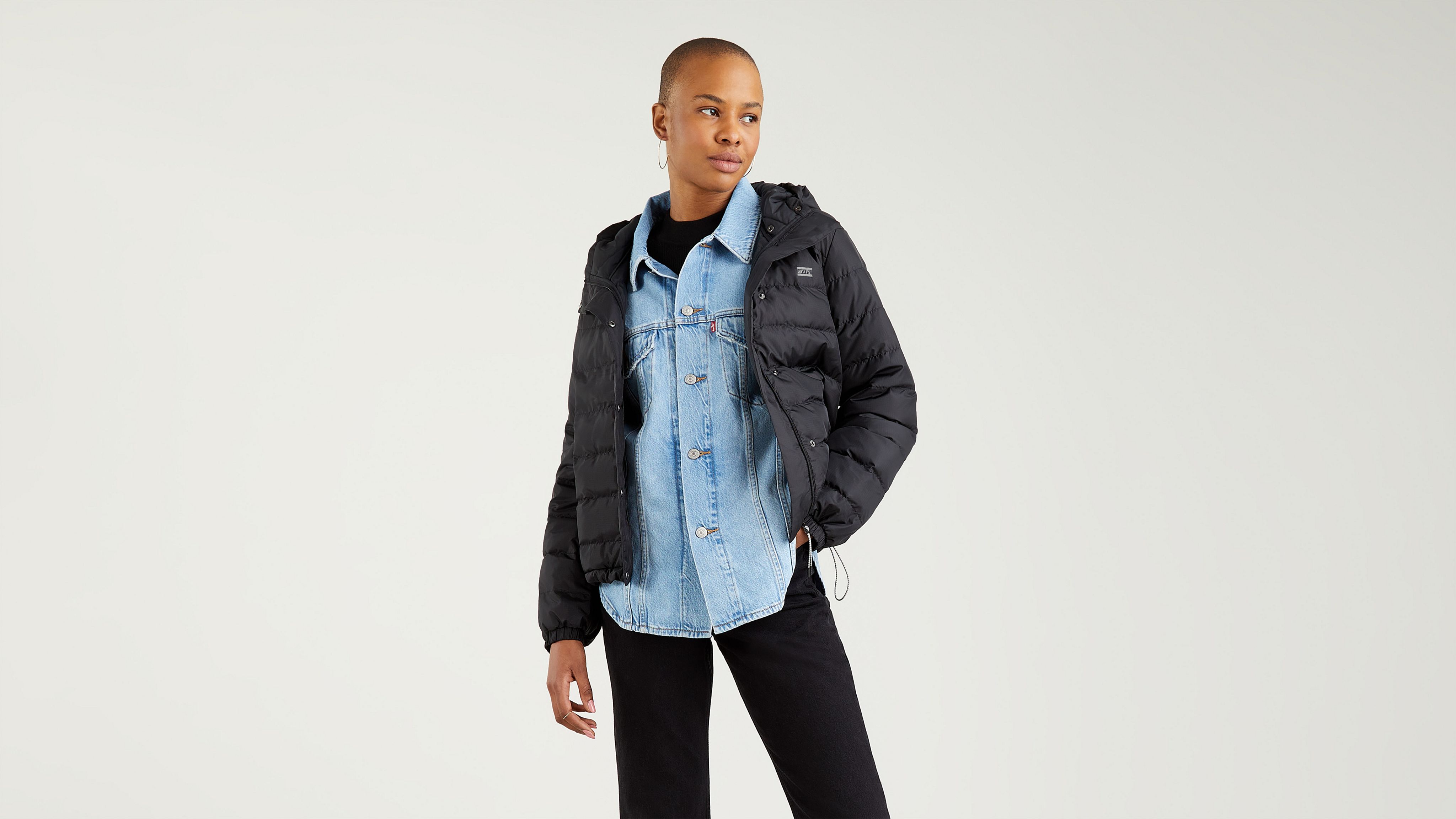 Edie Packable Jacket - Black