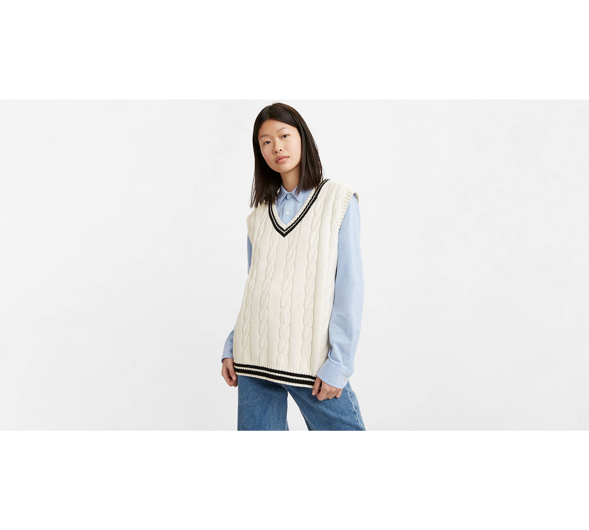 V-Neck Sweater Vest for Women