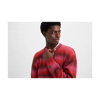 Levi's Battery Crewneck Sweater - Men's - Space Dye Valiant Poppy L
