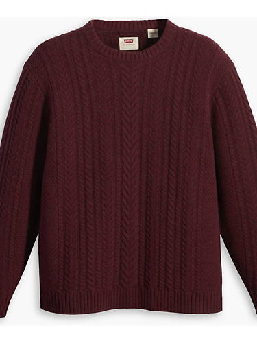 리바이스 Levi Battery Crewneck Sweater,Decadent Chocolate - Brown