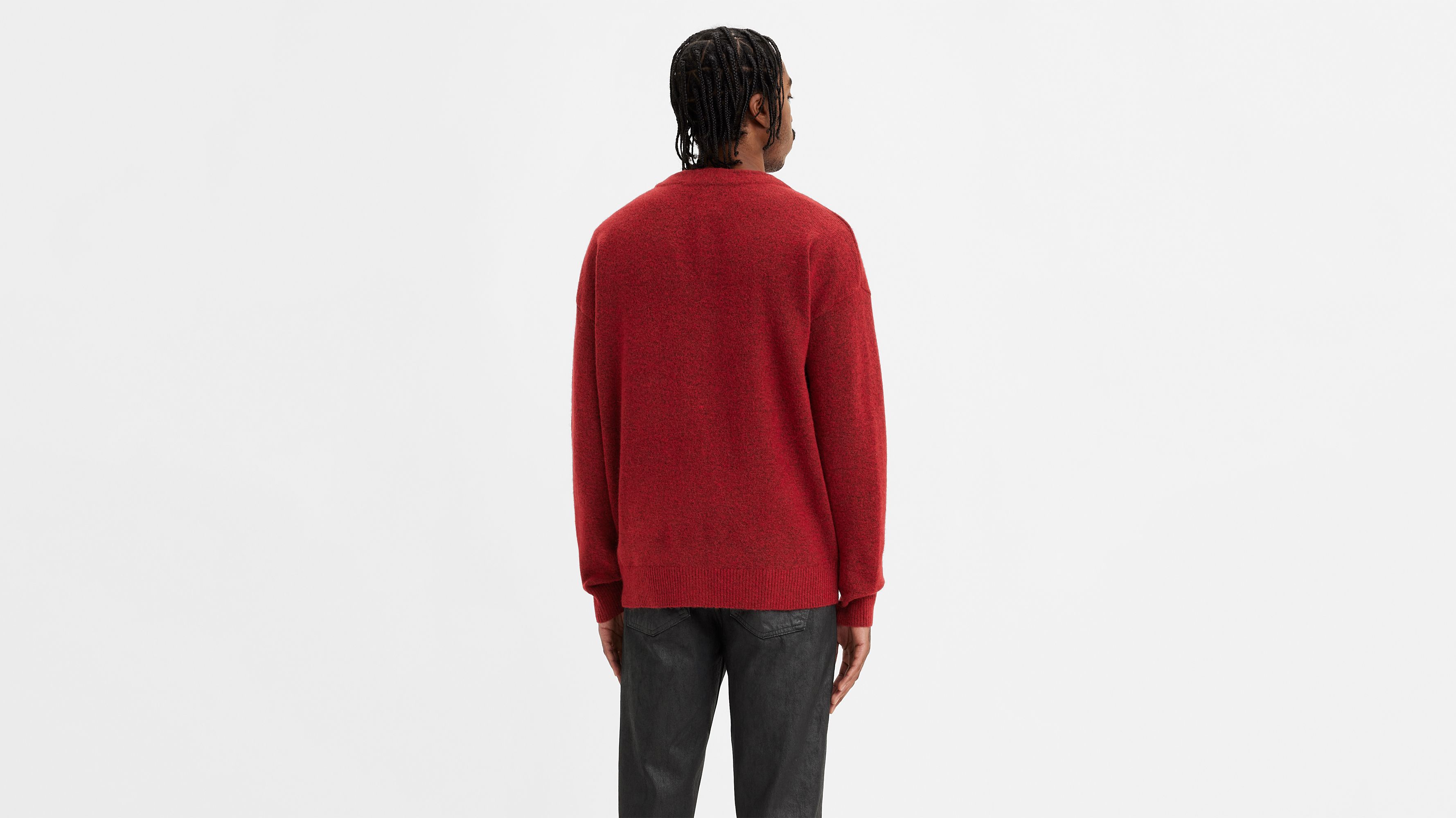 Plush Relaxed Cardigan Racing Red