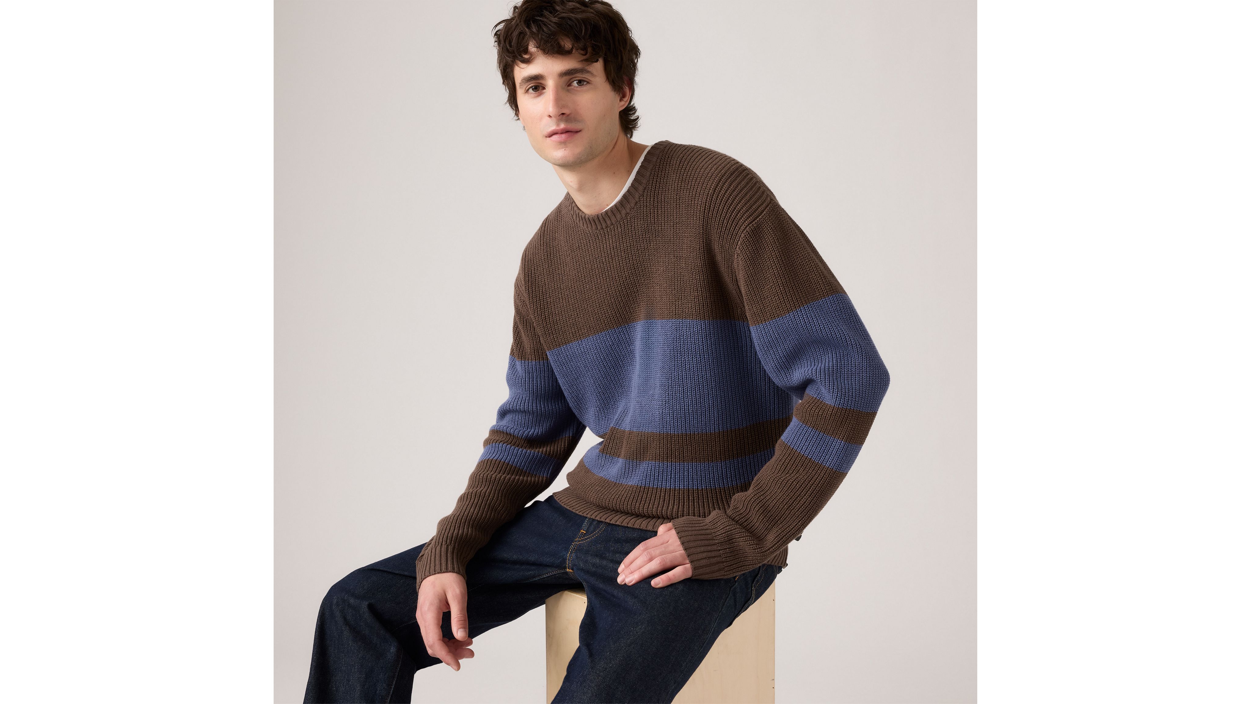 Levi's Alamo Crewneck Sweater In Brown