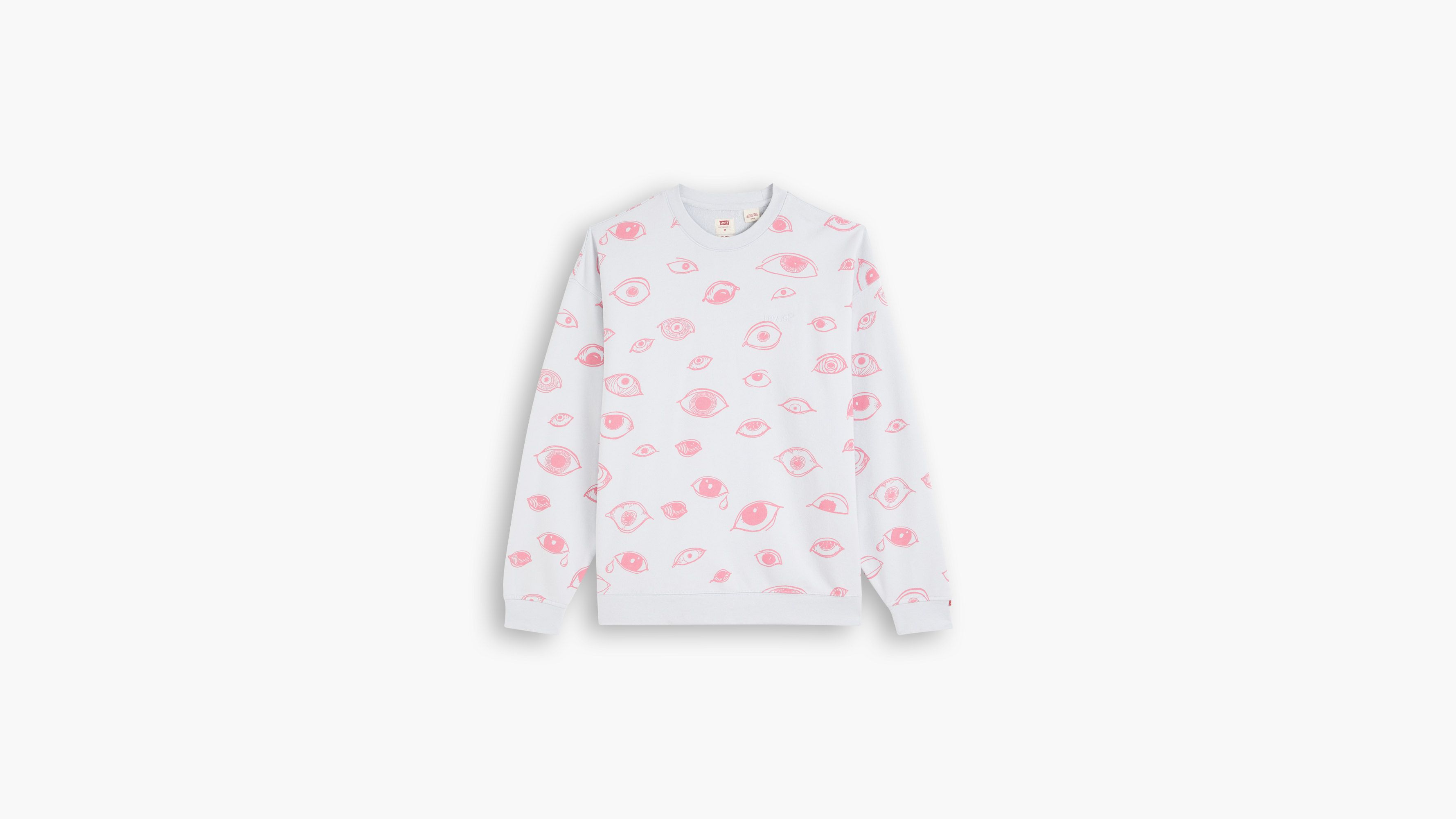 Sudadera de cuello redondo con estampado de ojos Red Tab 4