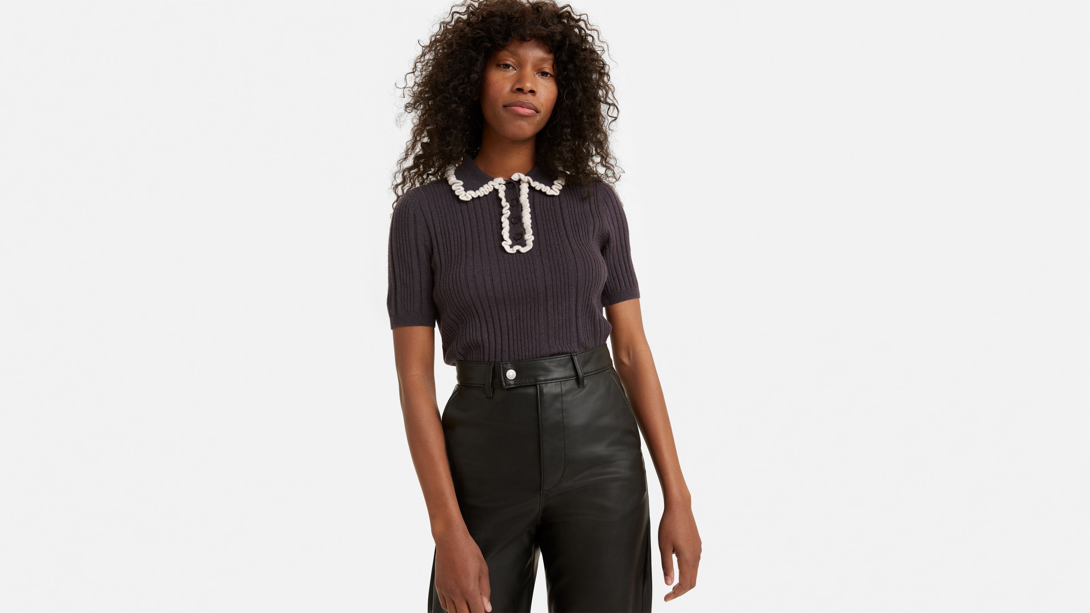 Short Sleeve Polo Sweater Black Levi's® US