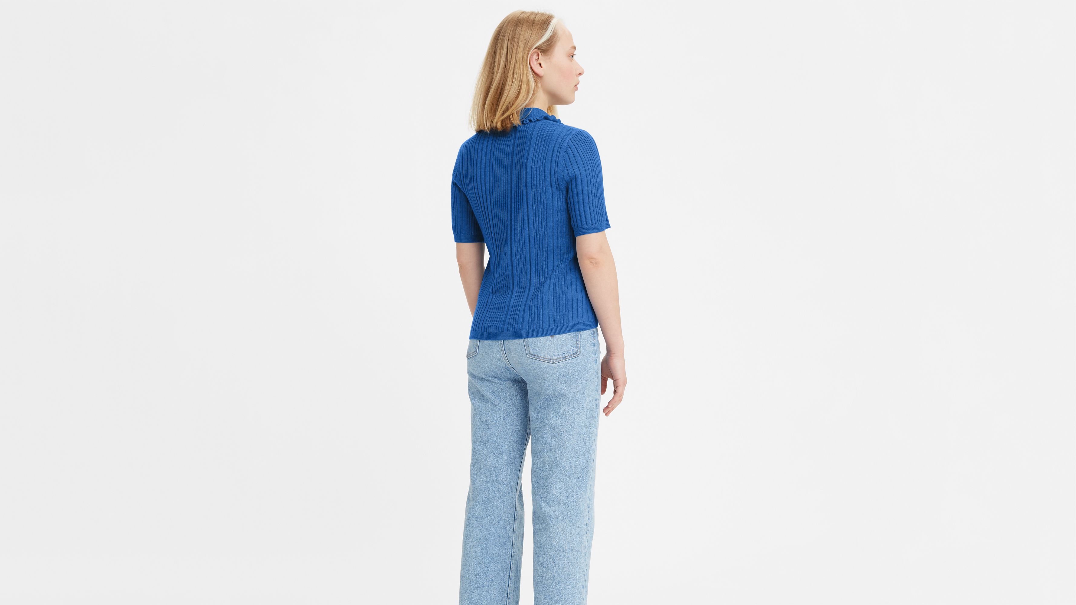 Short Sleeve Polo Sweater 3