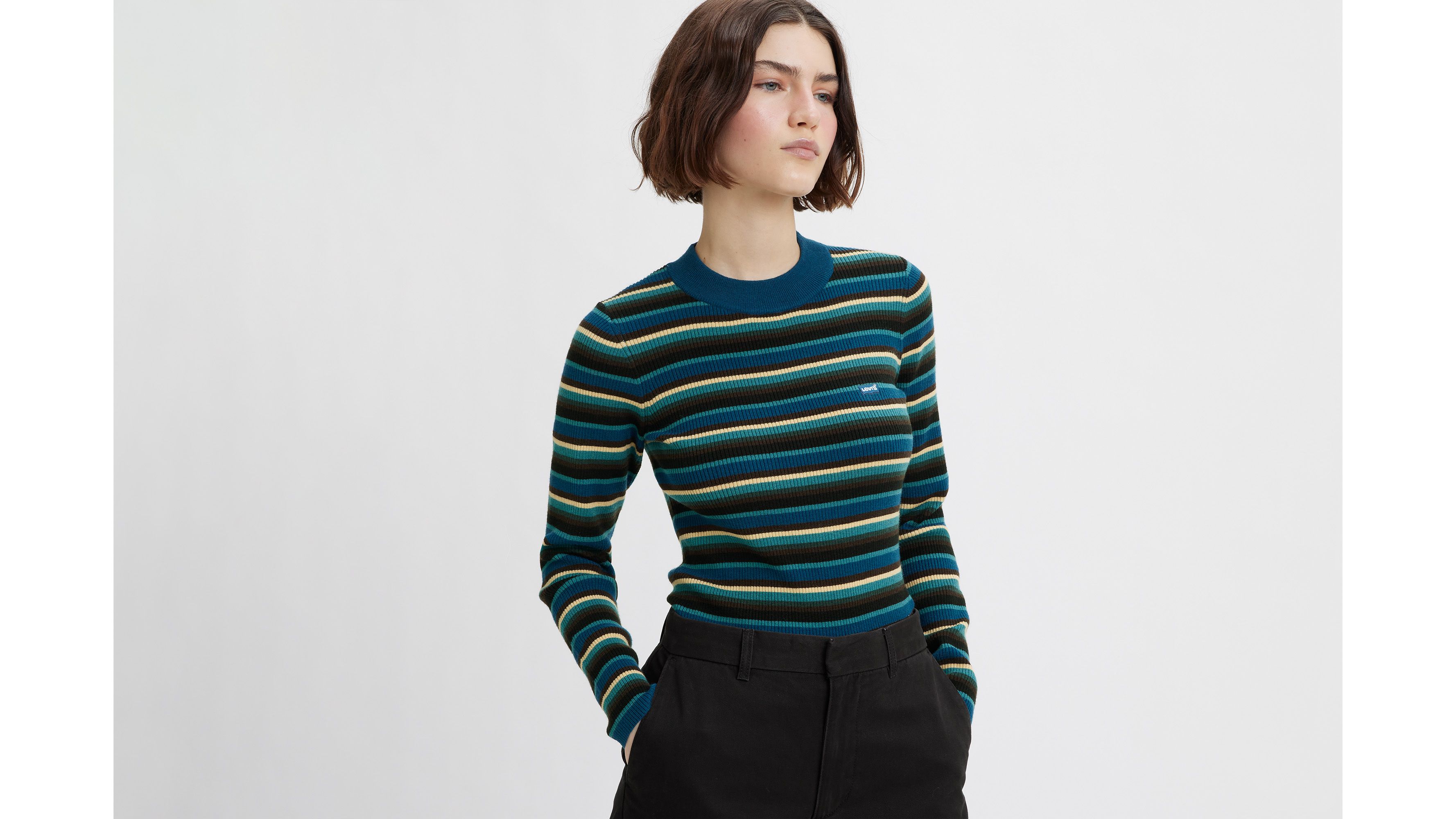 Crewneck Rib Sweater 1