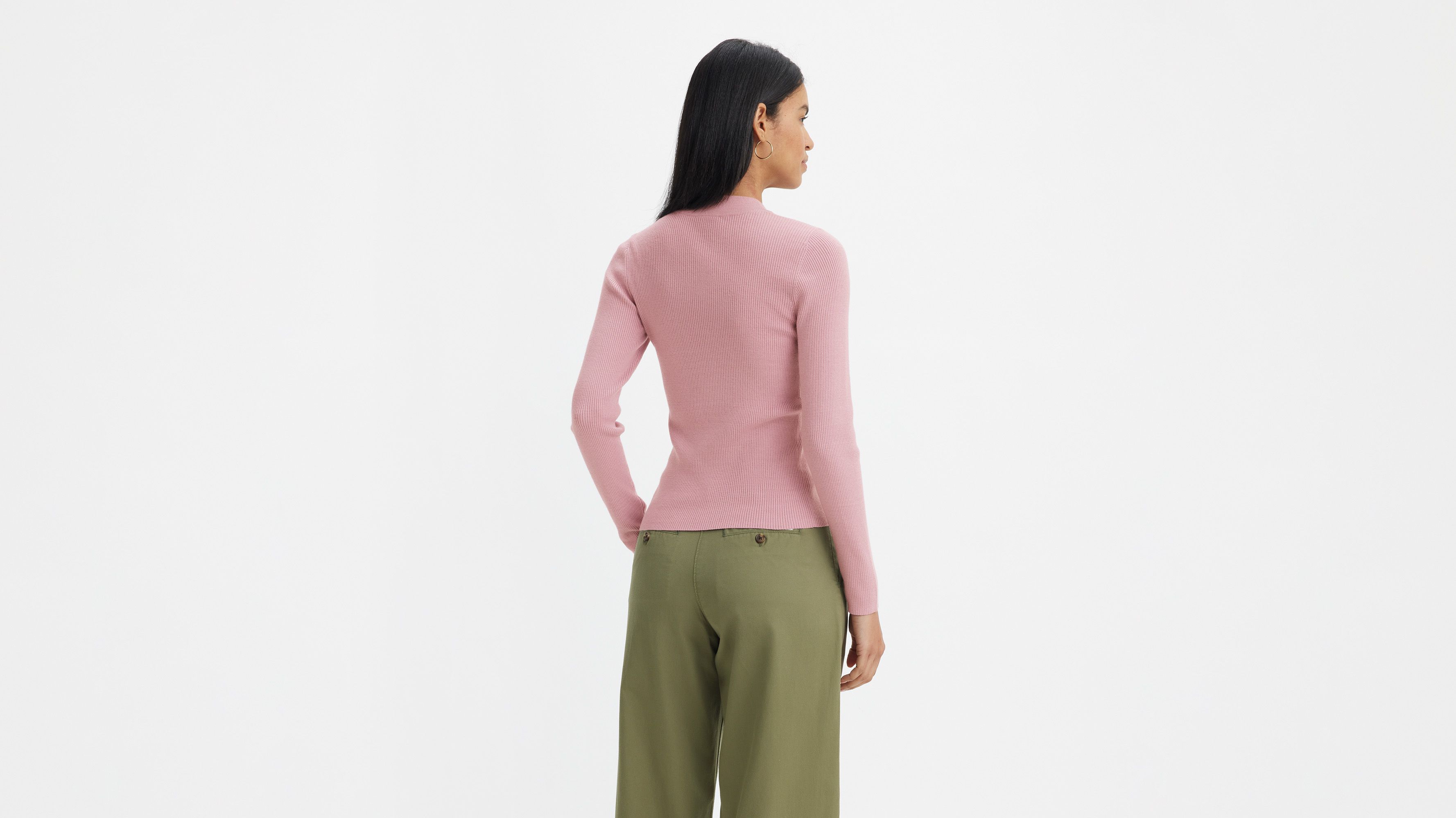 Sweter z zaokrąglonym dekoltem i ściągaczem 3