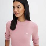 Geribbelde sweater met ronde hals 4