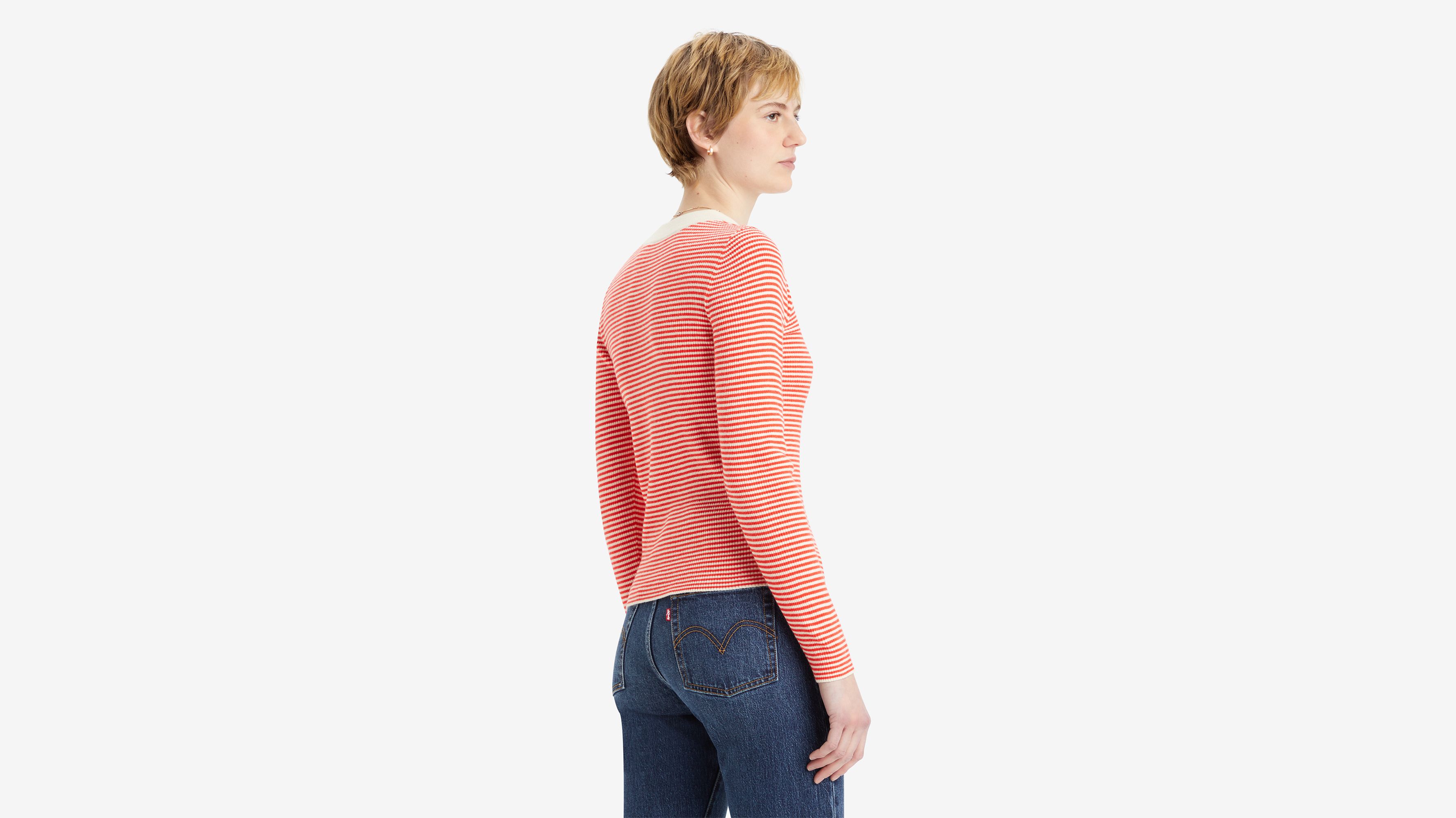 Rippstrickpullover mit Rundhalsausschnitt 2