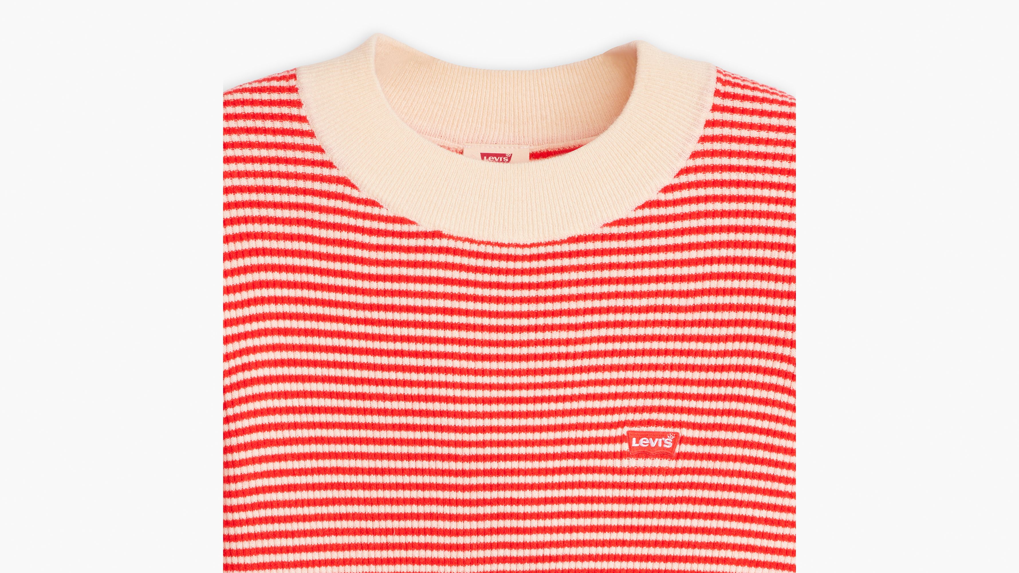 Rippstrickpullover mit Rundhalsausschnitt 4