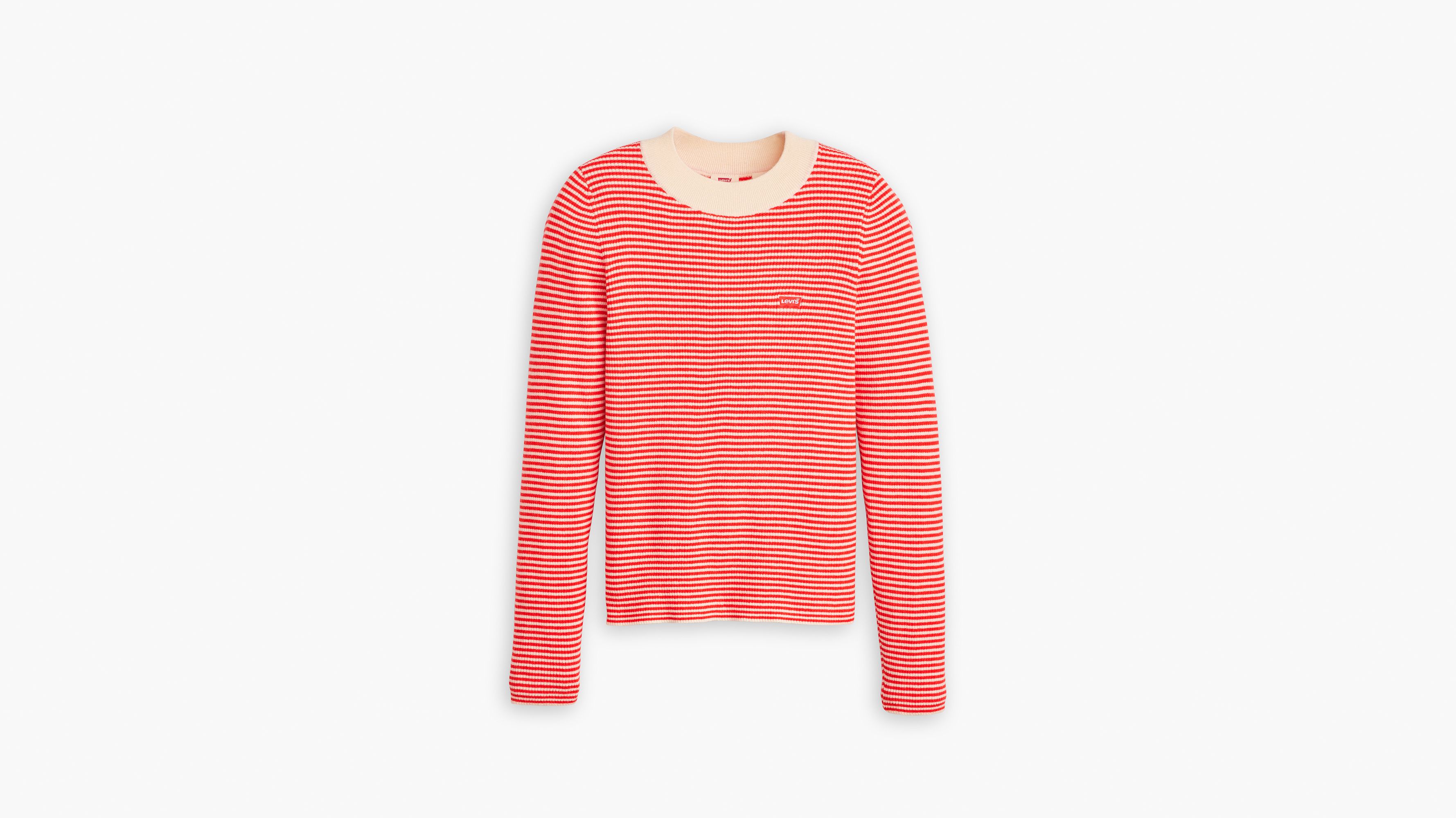 Rippstrickpullover mit Rundhalsausschnitt 3