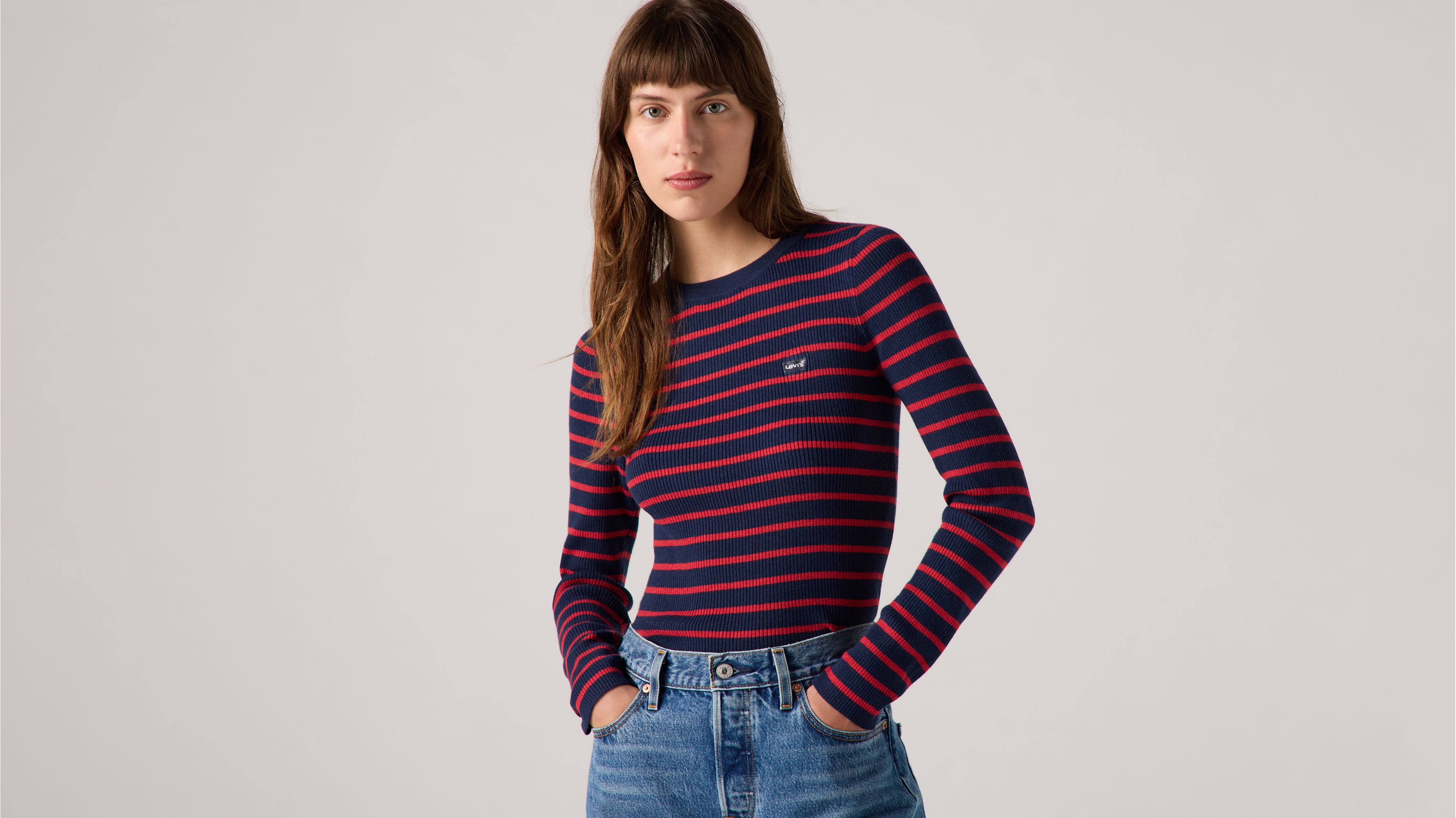 Crewneck Rib Sweater 1