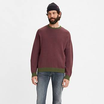 Microstripe Crewneck Sweater 1