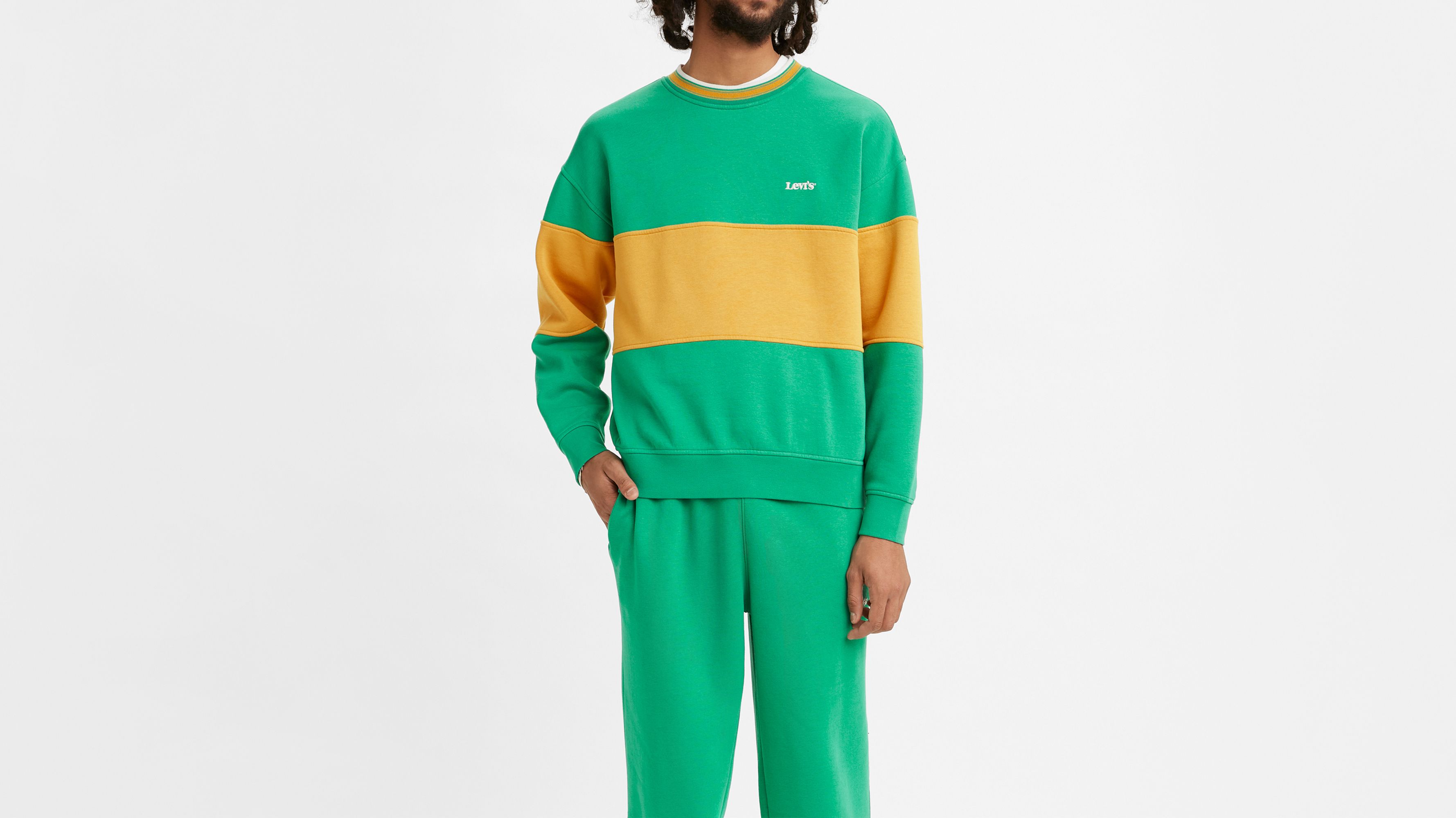 Color Block Tipped Crew 1