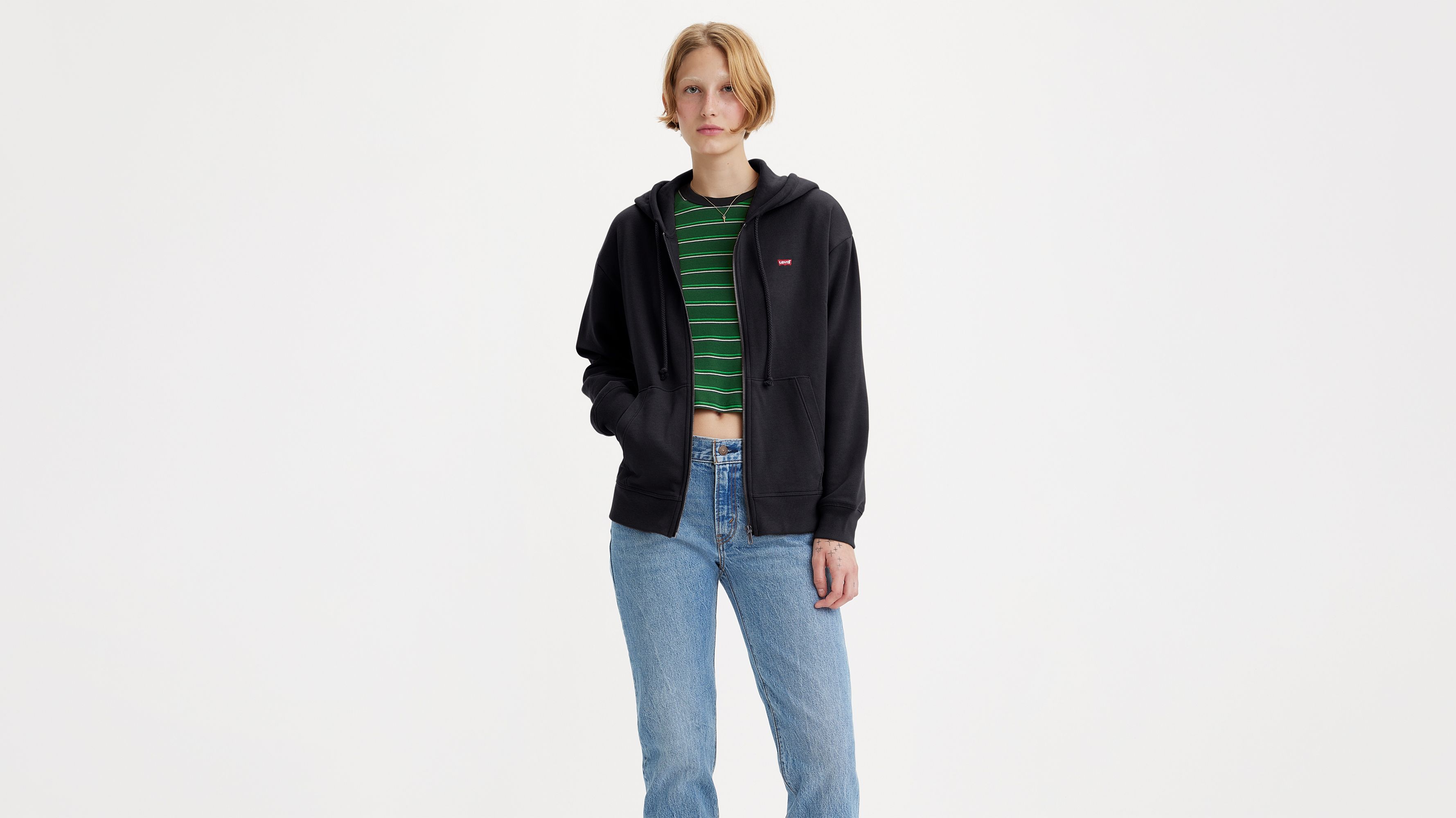 Sweat à capuche standard à zip 1