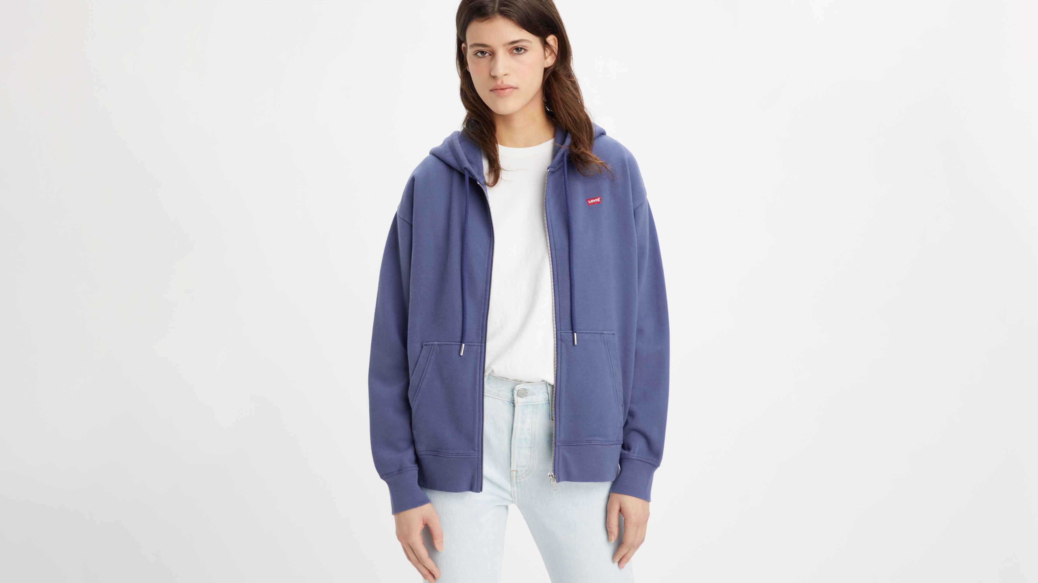 Levi s unbasic hoodie shop xenon blue