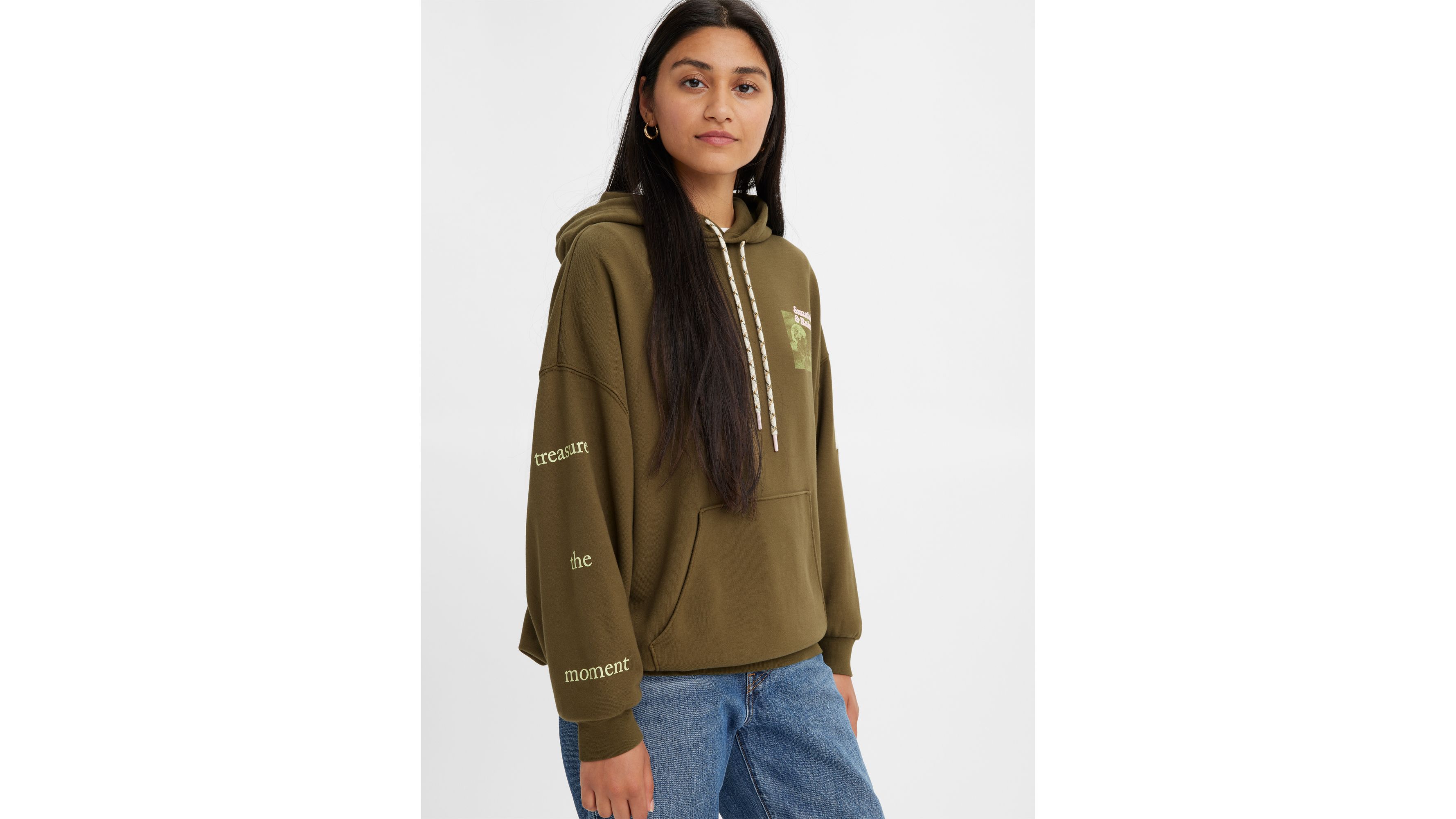 Oron Graphic Hoodie Sweatshirt - Green | Levi's® US