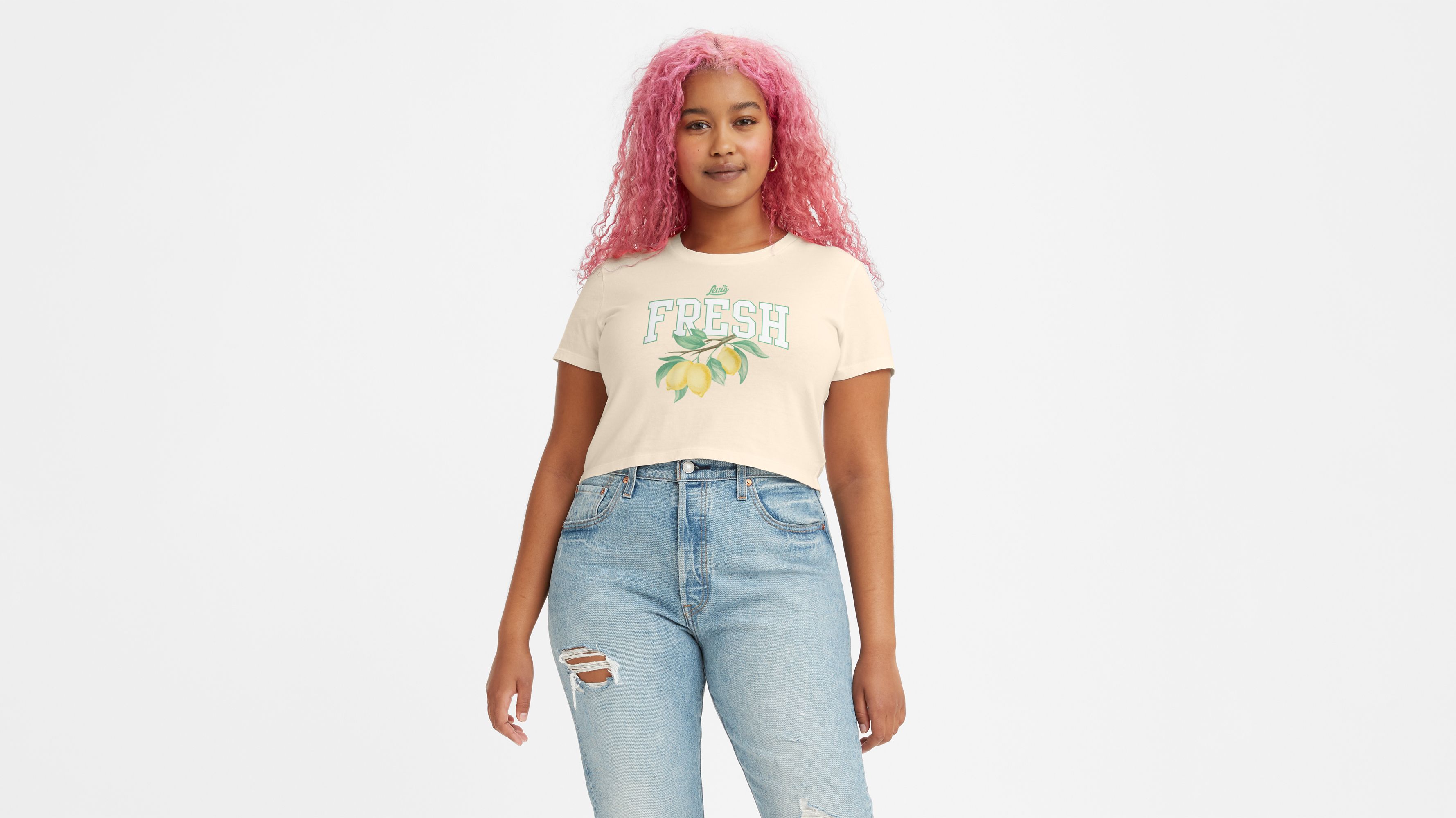 white levis t shirt womens