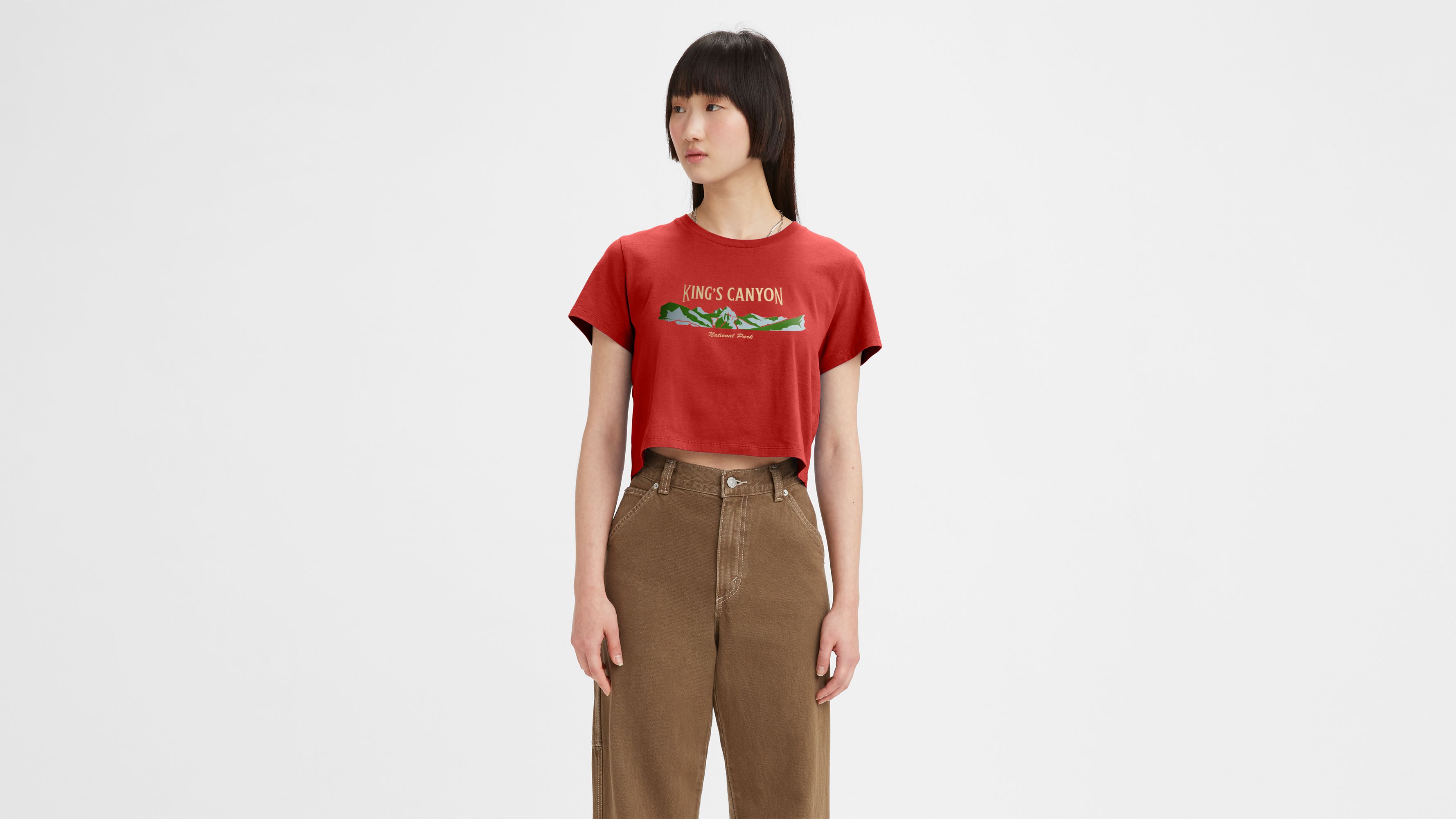 levi's cropped jordie tee