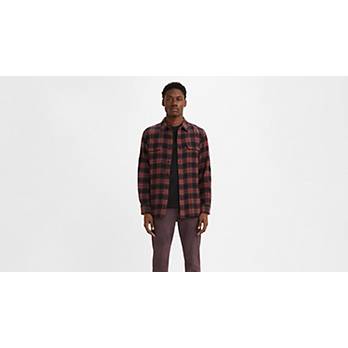 Classic Worker Flannel Overshirt (tall) - Black | Levi's® US