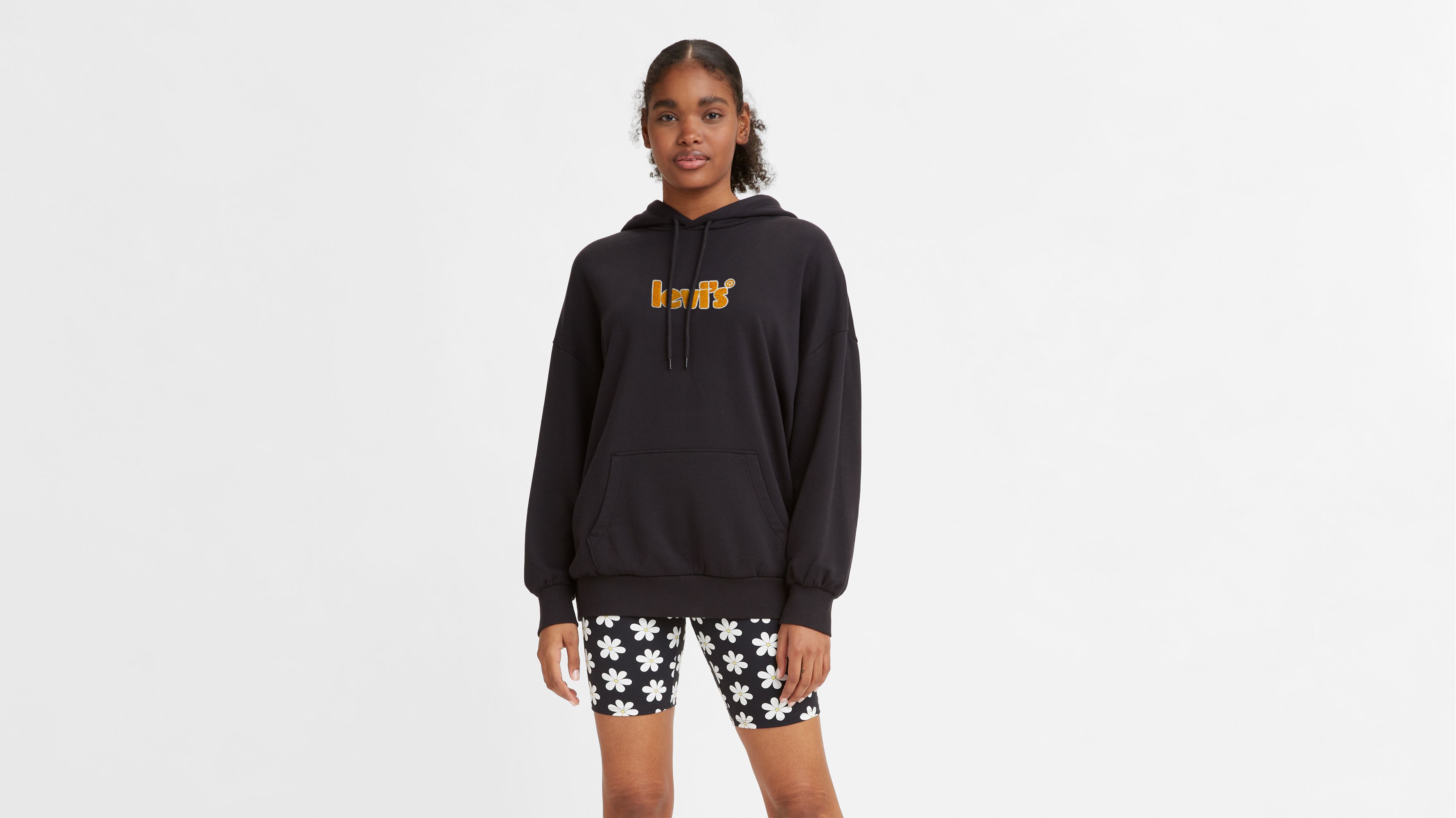 さらに100円引き◆NERDY◆REVERSE LINE HOODIE Prism Hoodie Sweatshirt - Black | Levi's® US