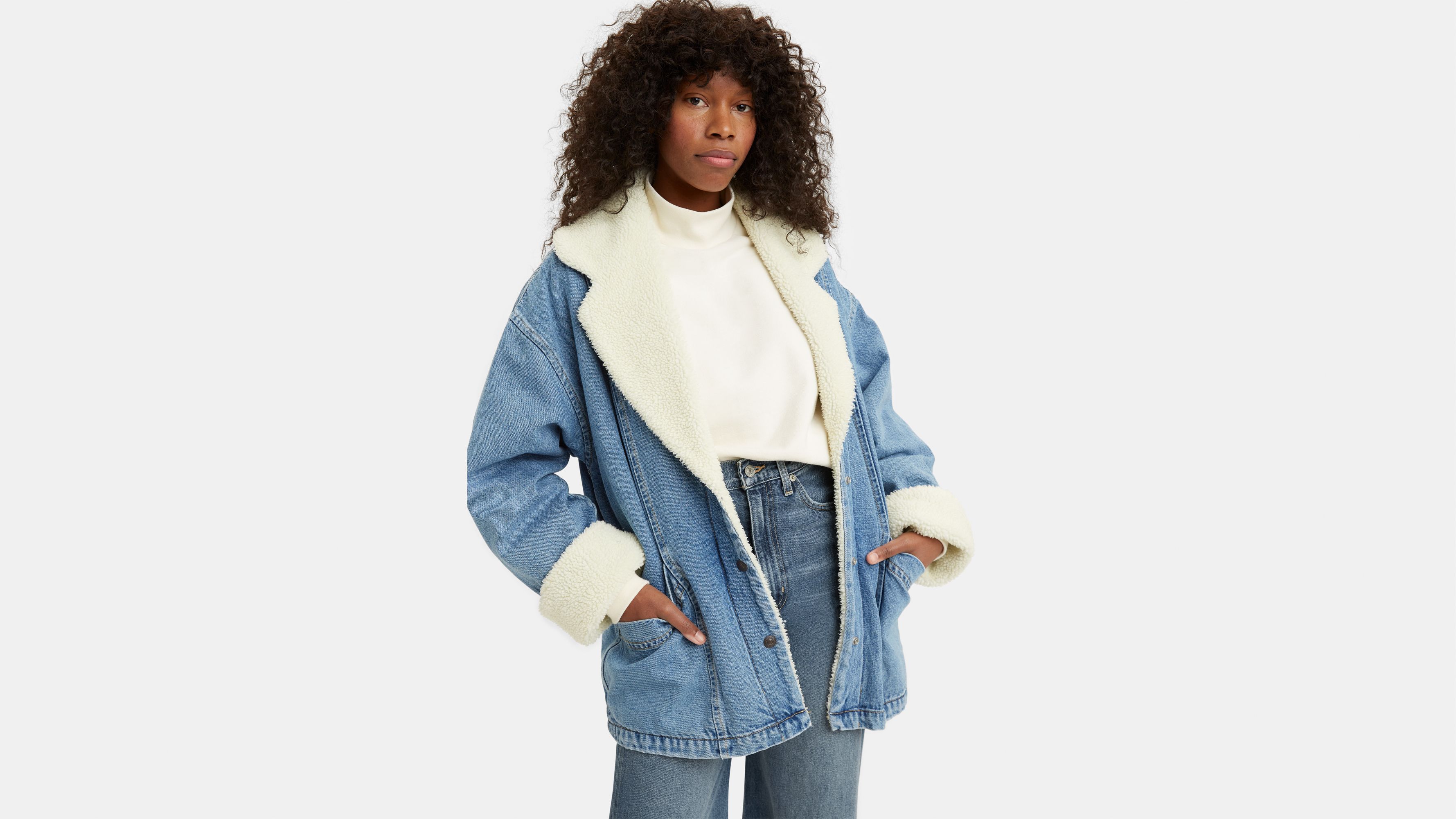 Sherpa deals collar coat