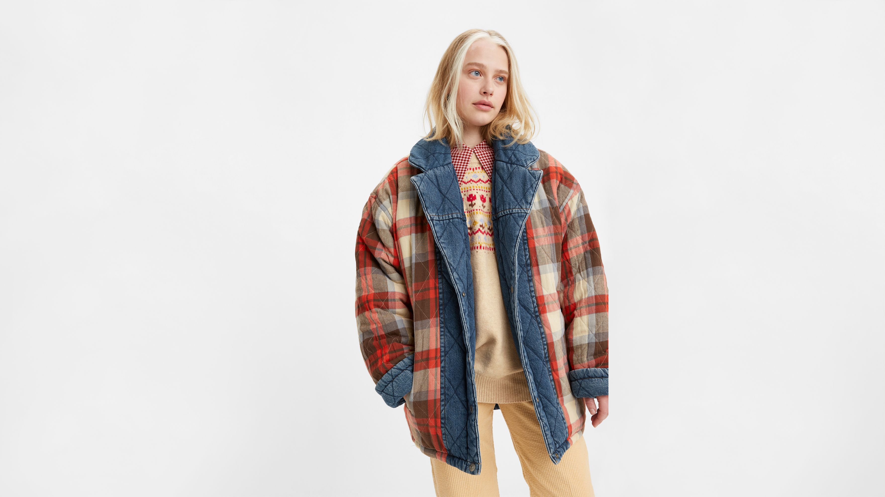 Top 56+ imagen levi’s reversible oversized trucker jacket