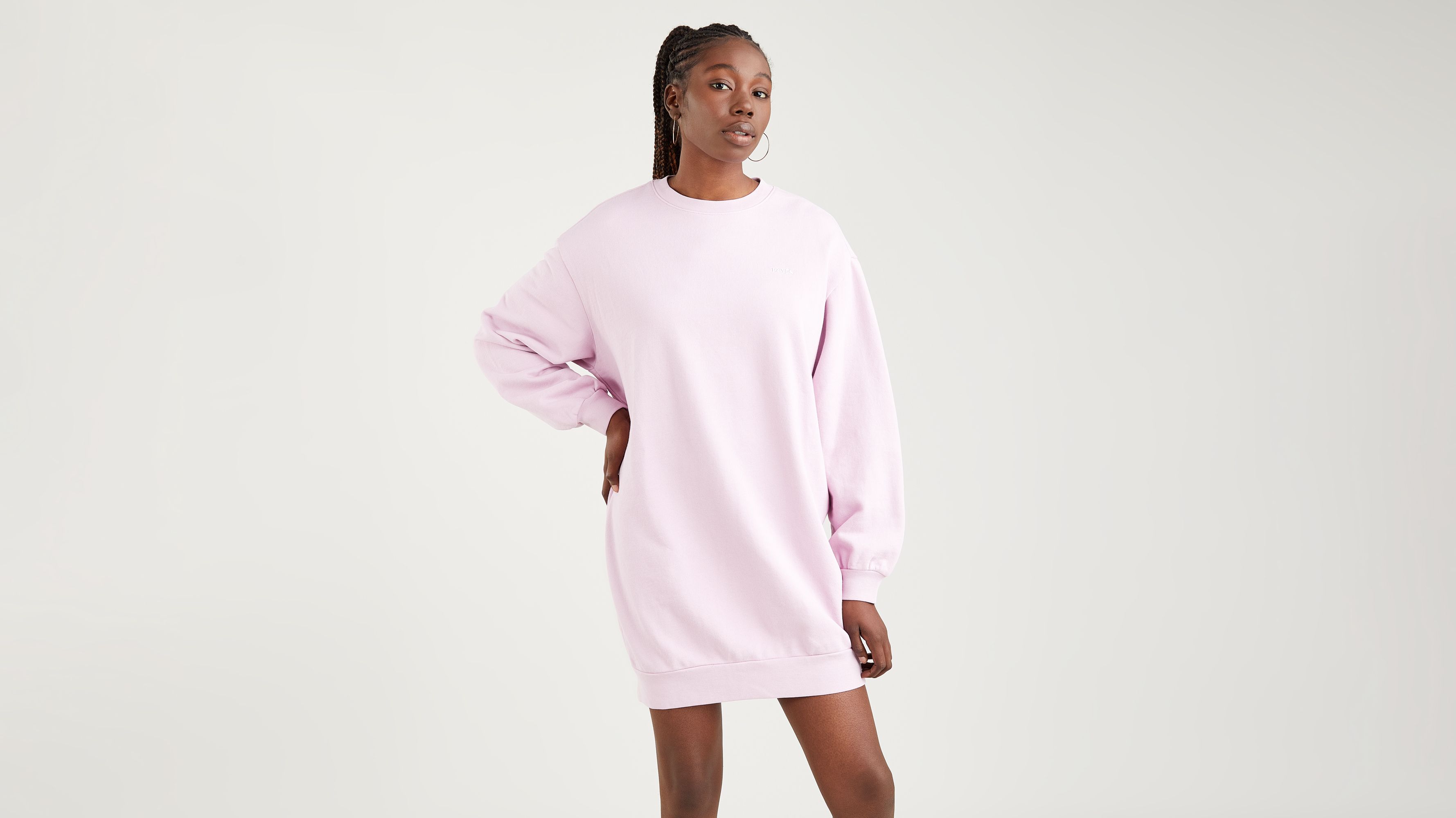 Yuna Sweatshirt Dress Neutral Levi s XK