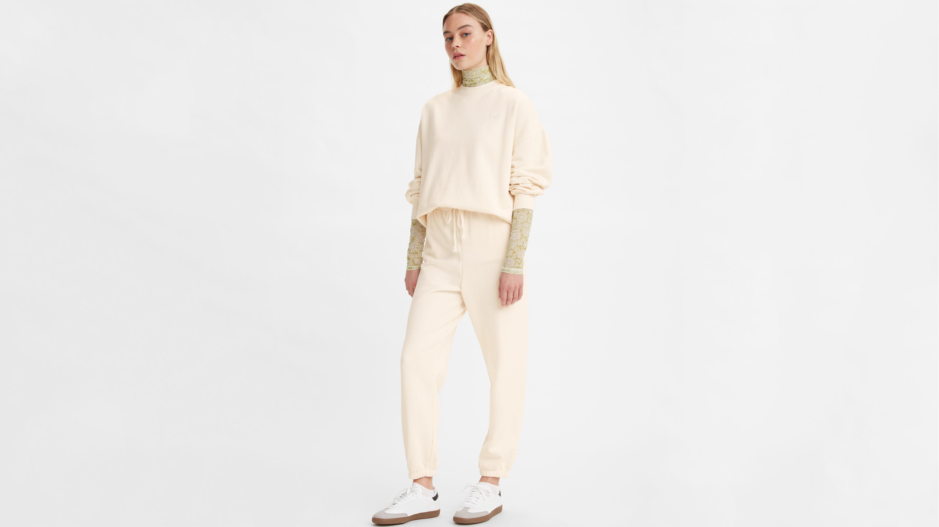 【関税&送料込】Autry Ivory Cotton Joggers Wfh Women's Sweatpants - White | Levi's® US