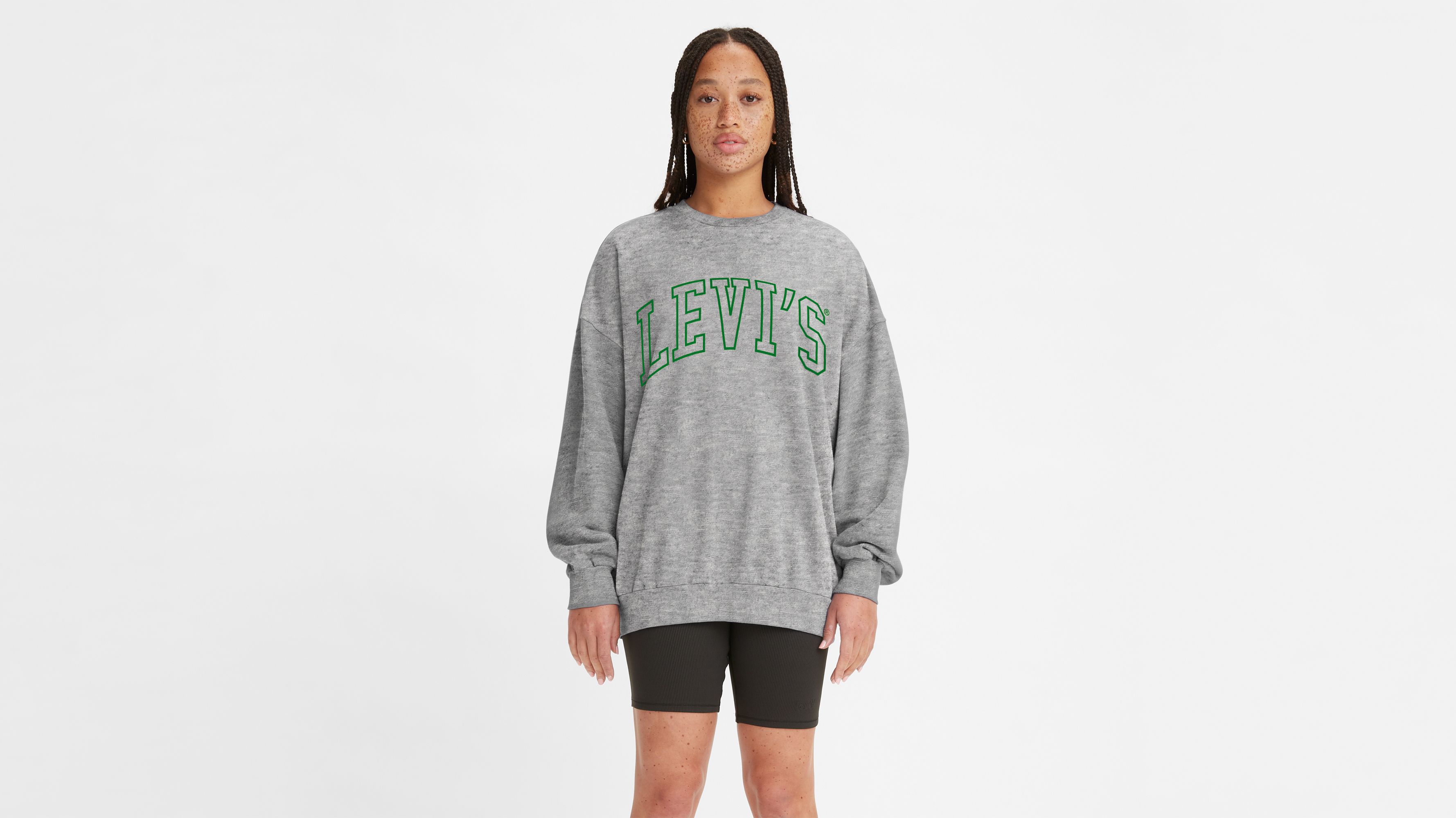 Levi's grey best sale sweatshirt womens