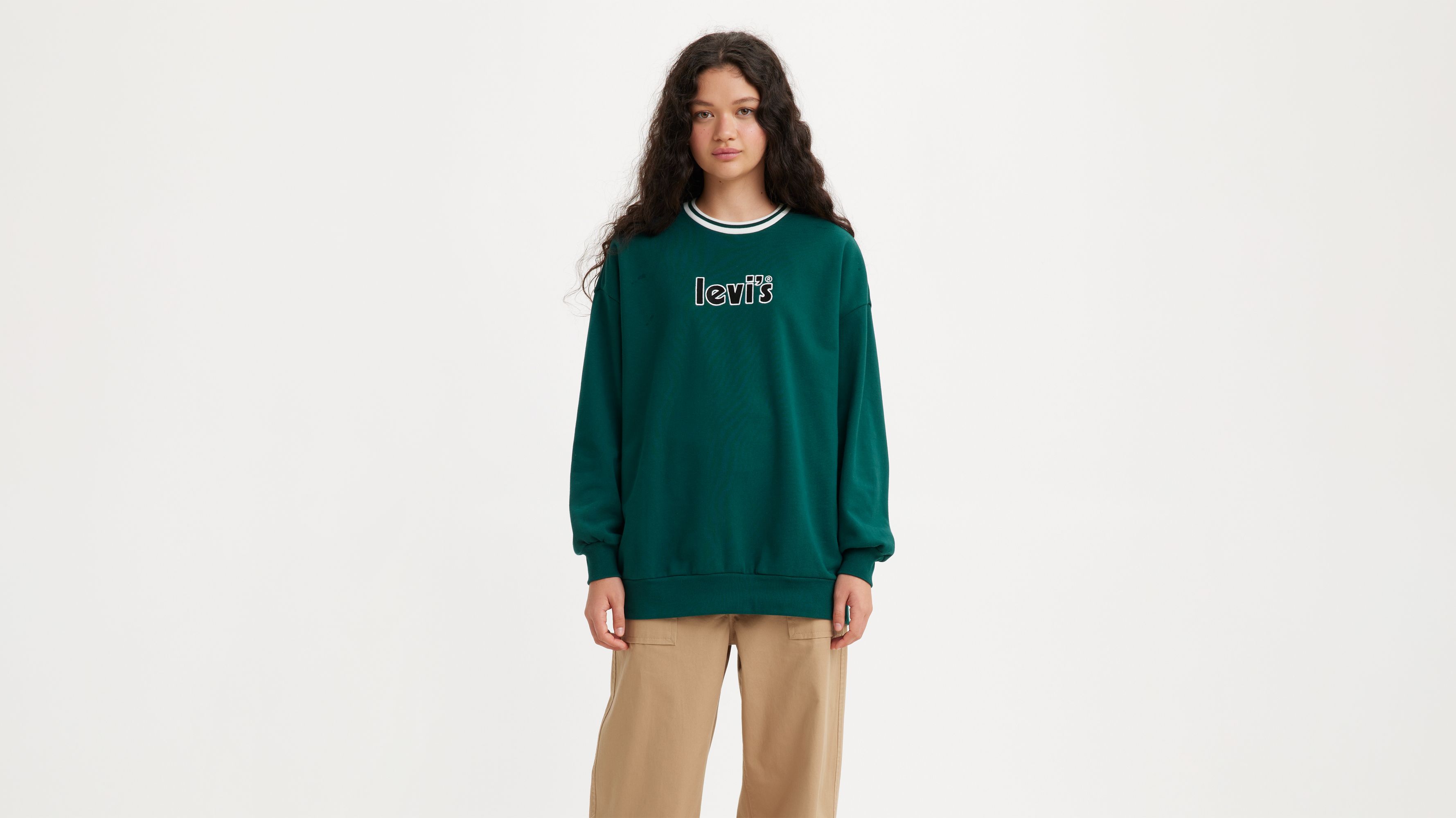 Levi's Women's Graphic Prism Crewneck Sweatshirt, Spacey Landscape Tapioca  - Natural, Medium : : Clothing, Shoes & Accessories