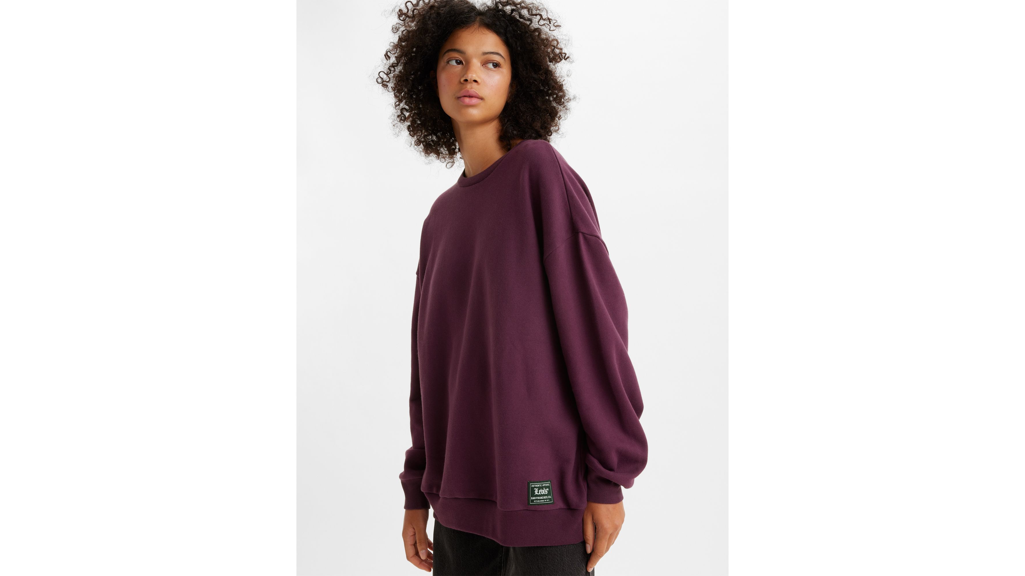 oversized graphic crewneck sweatshirt