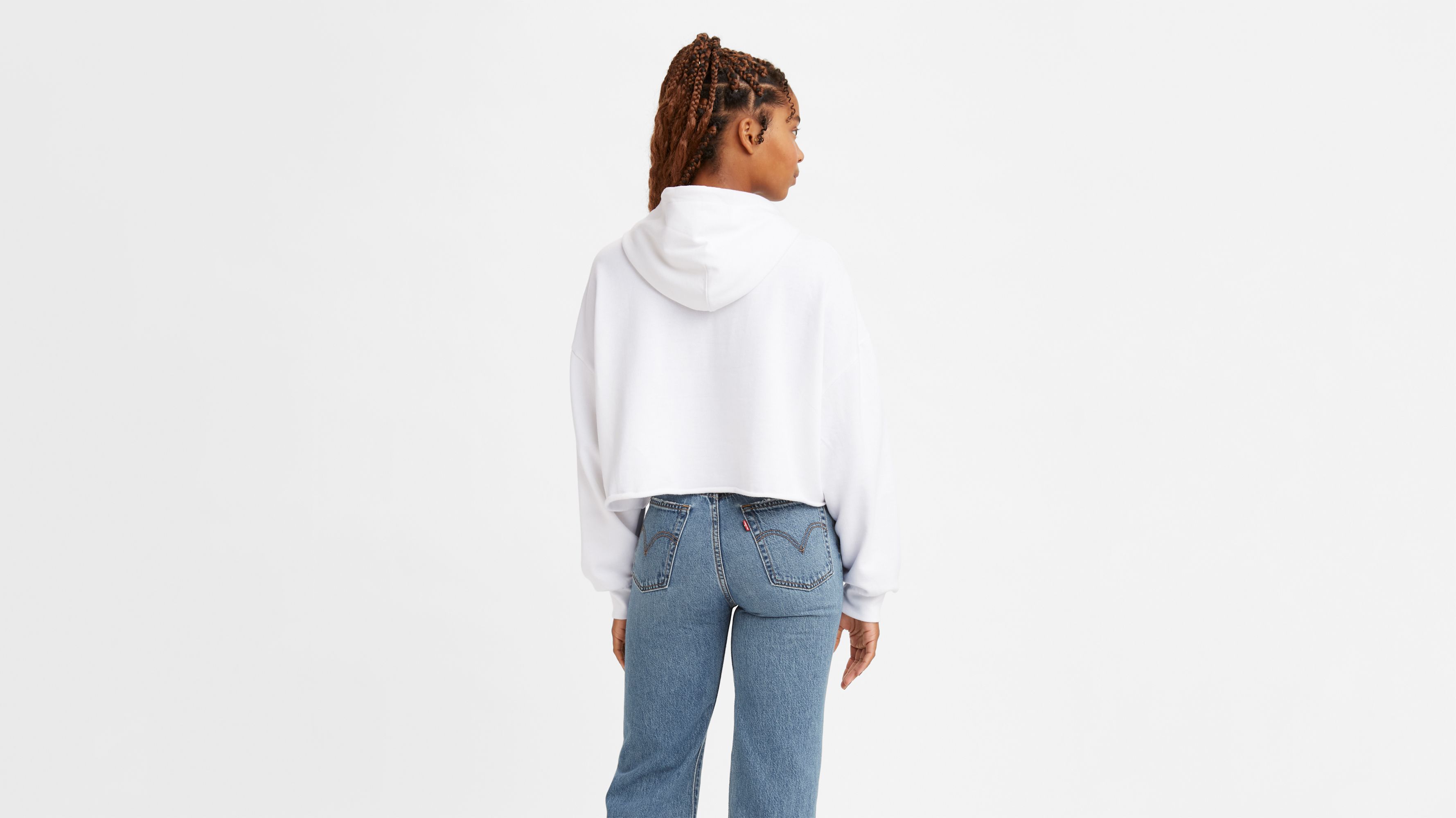 Graphic Cropped Hoodie Sweatshirt 2