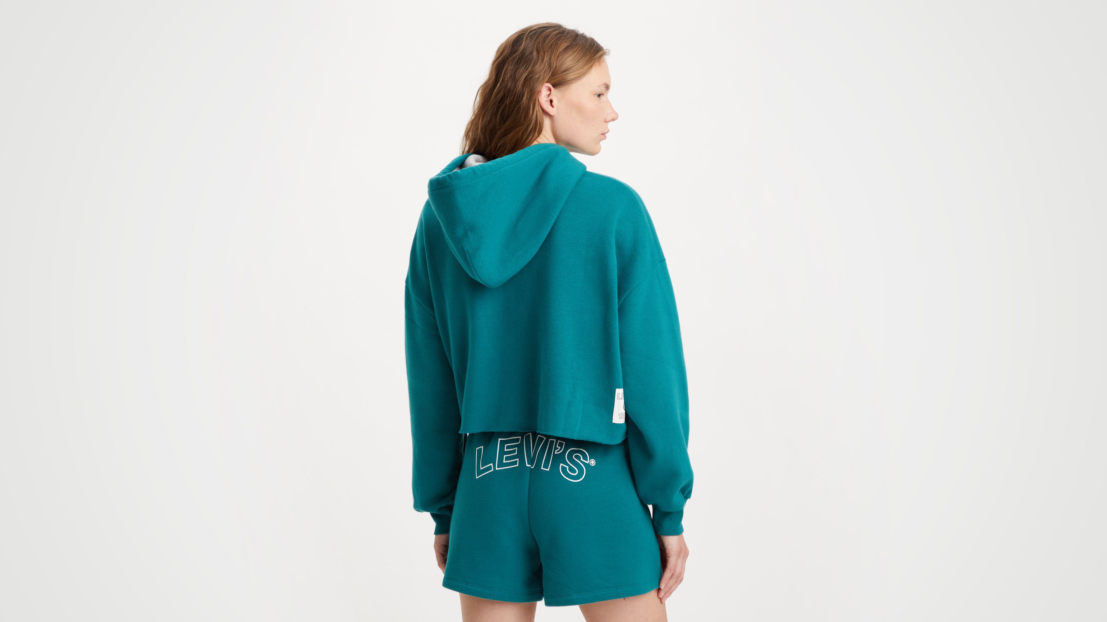 Lululemon Relaxed Cropped Hoodie Everglade Green Size 6 - $55