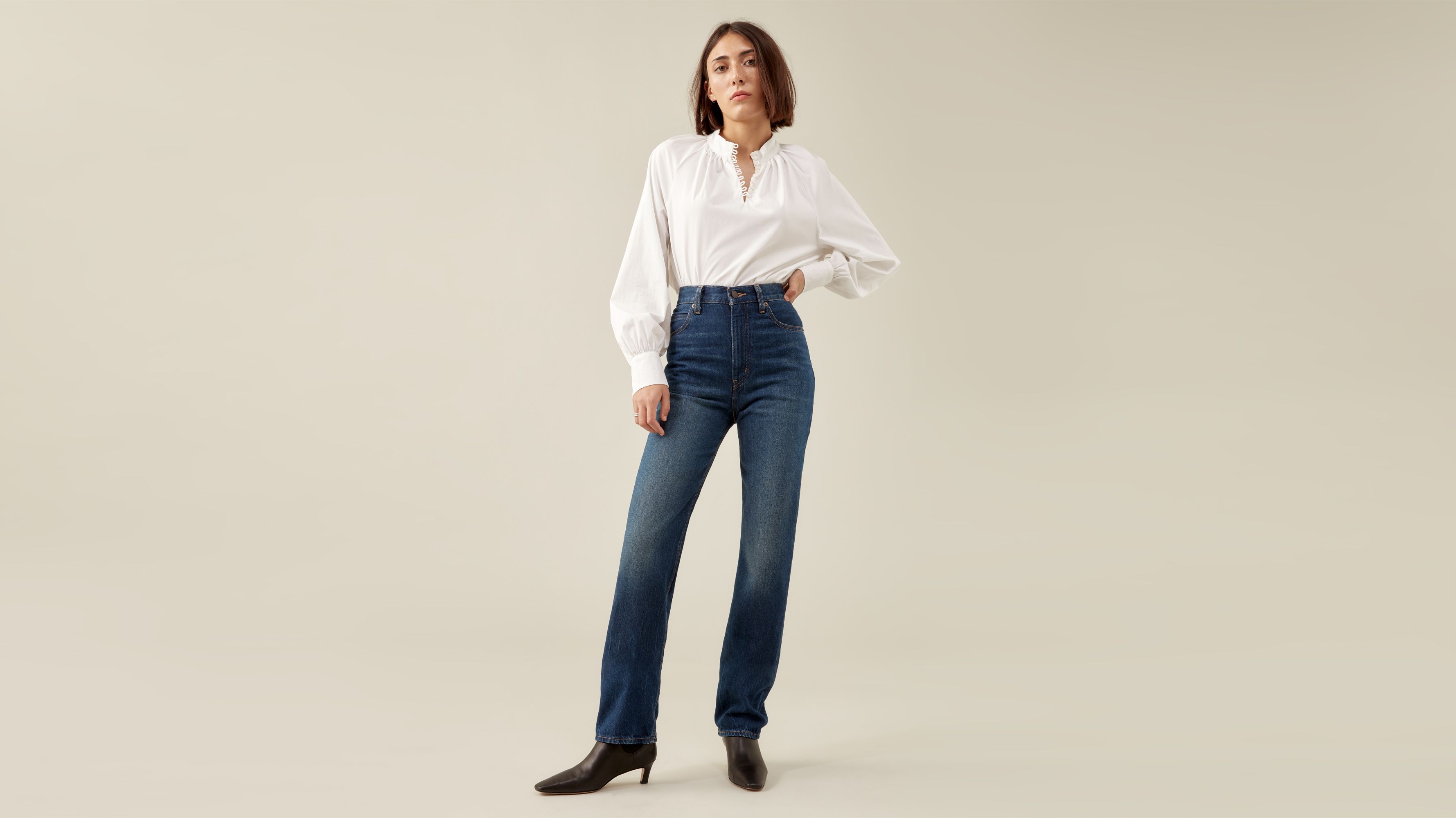 70's High Straight Jeans - Medium 