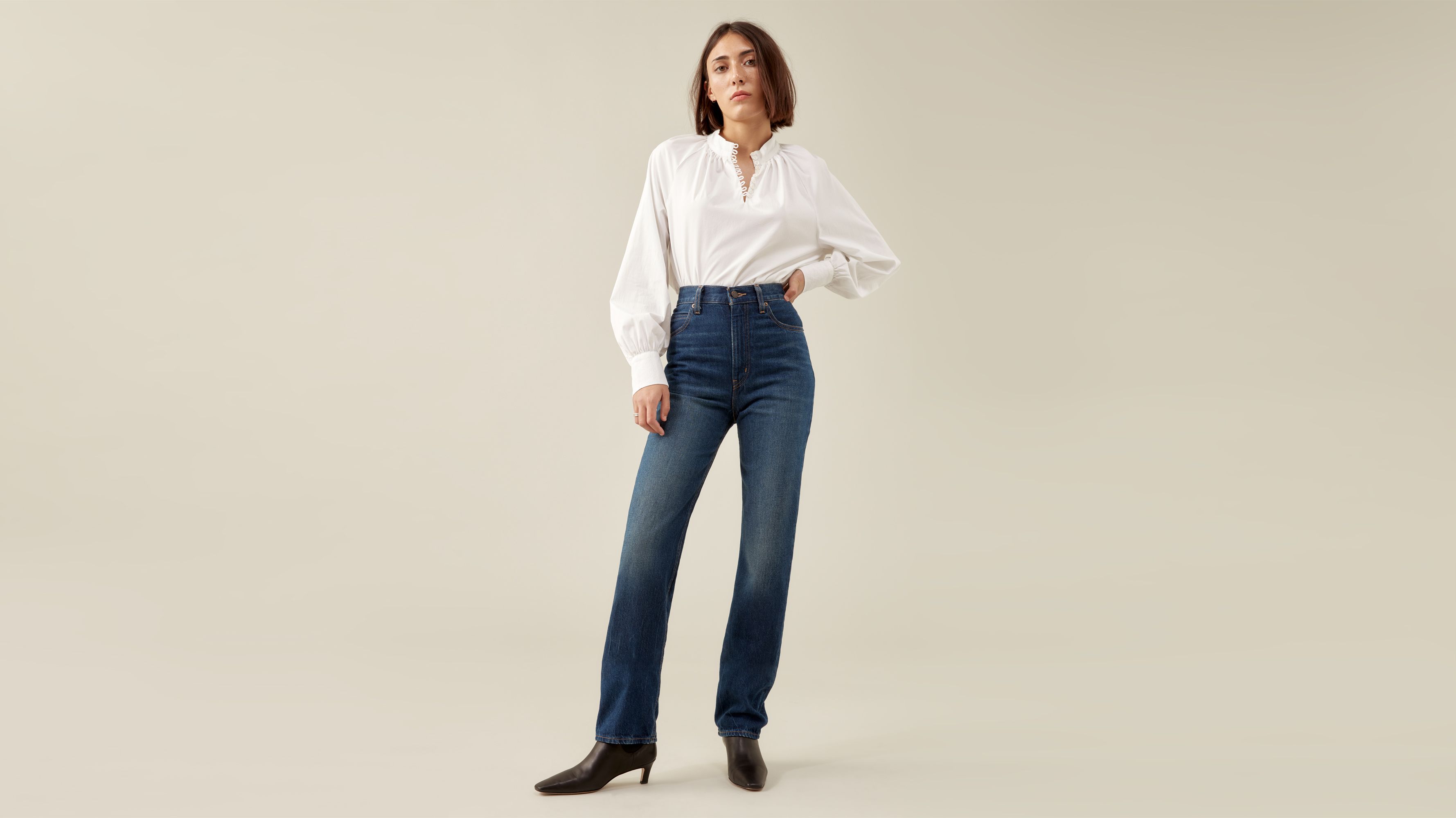 70's High Rise Slim Straight Women's Jeans - Dark Wash | Levi's® US