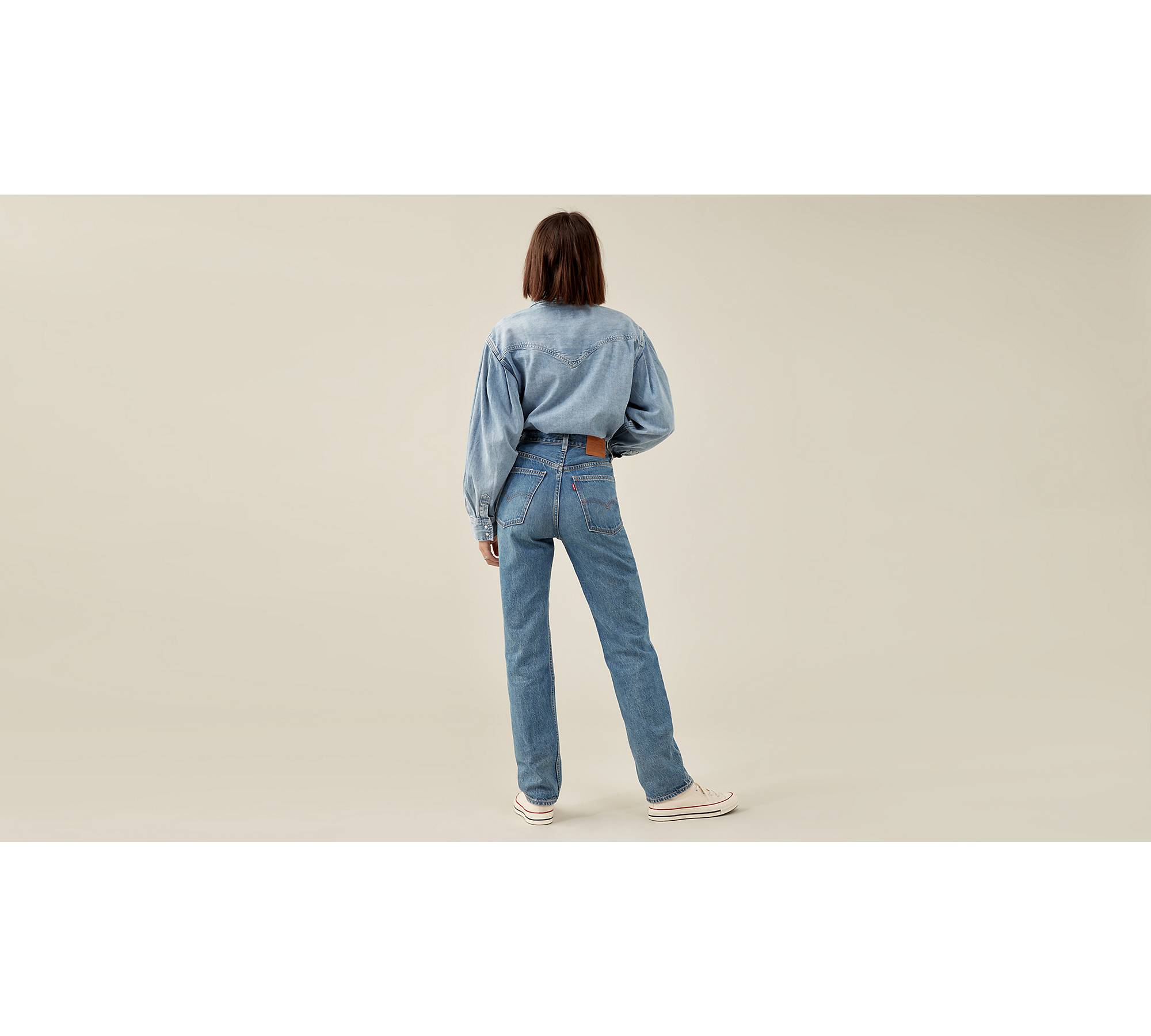70's High Rise Slim Straight Women's Jeans - Medium Wash