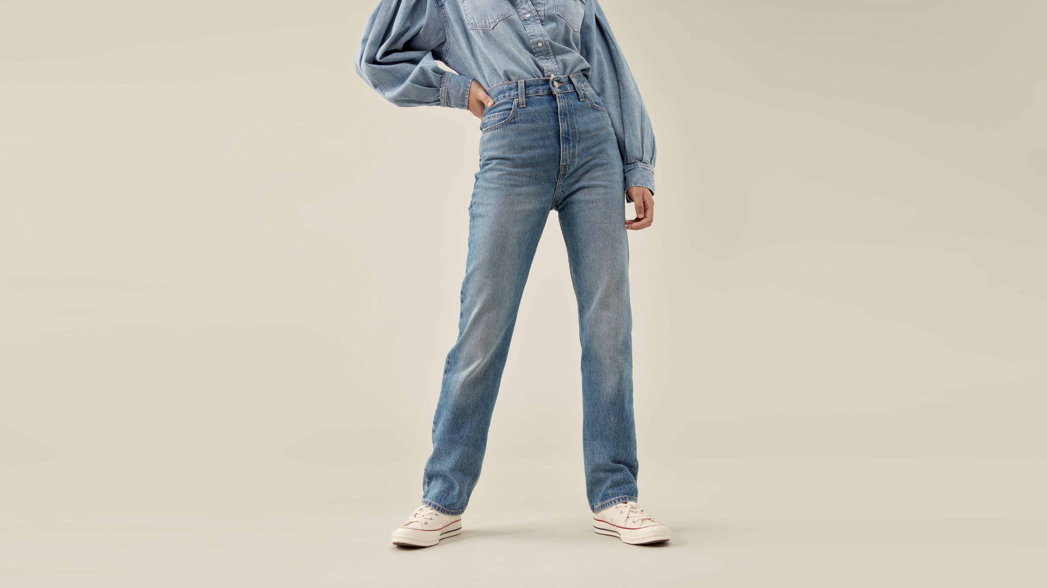 High Rise Slim Straight Women's Jeans 