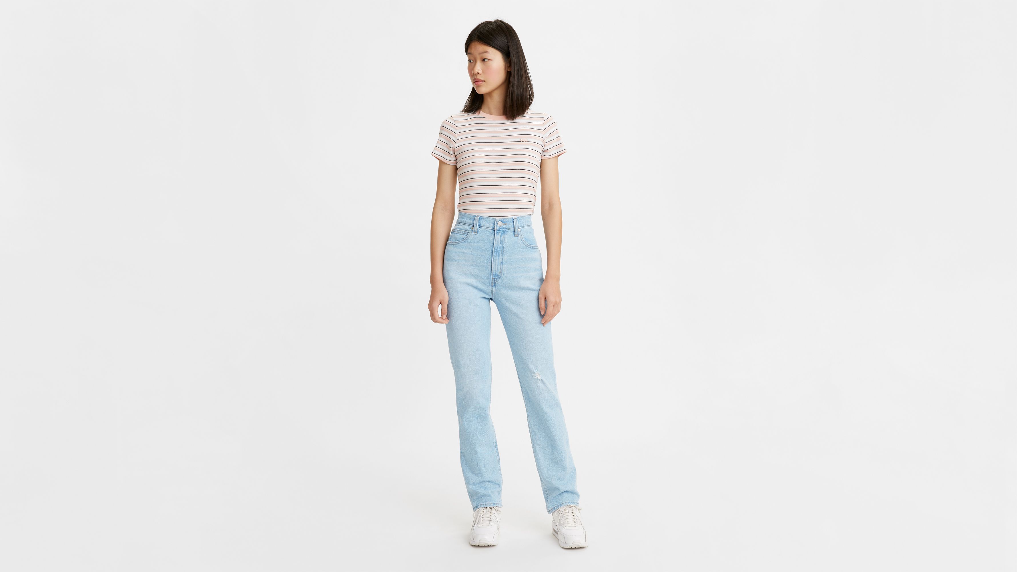 70's High Rise Slim Straight Women's Jeans - Light Wash | Levi's® CA