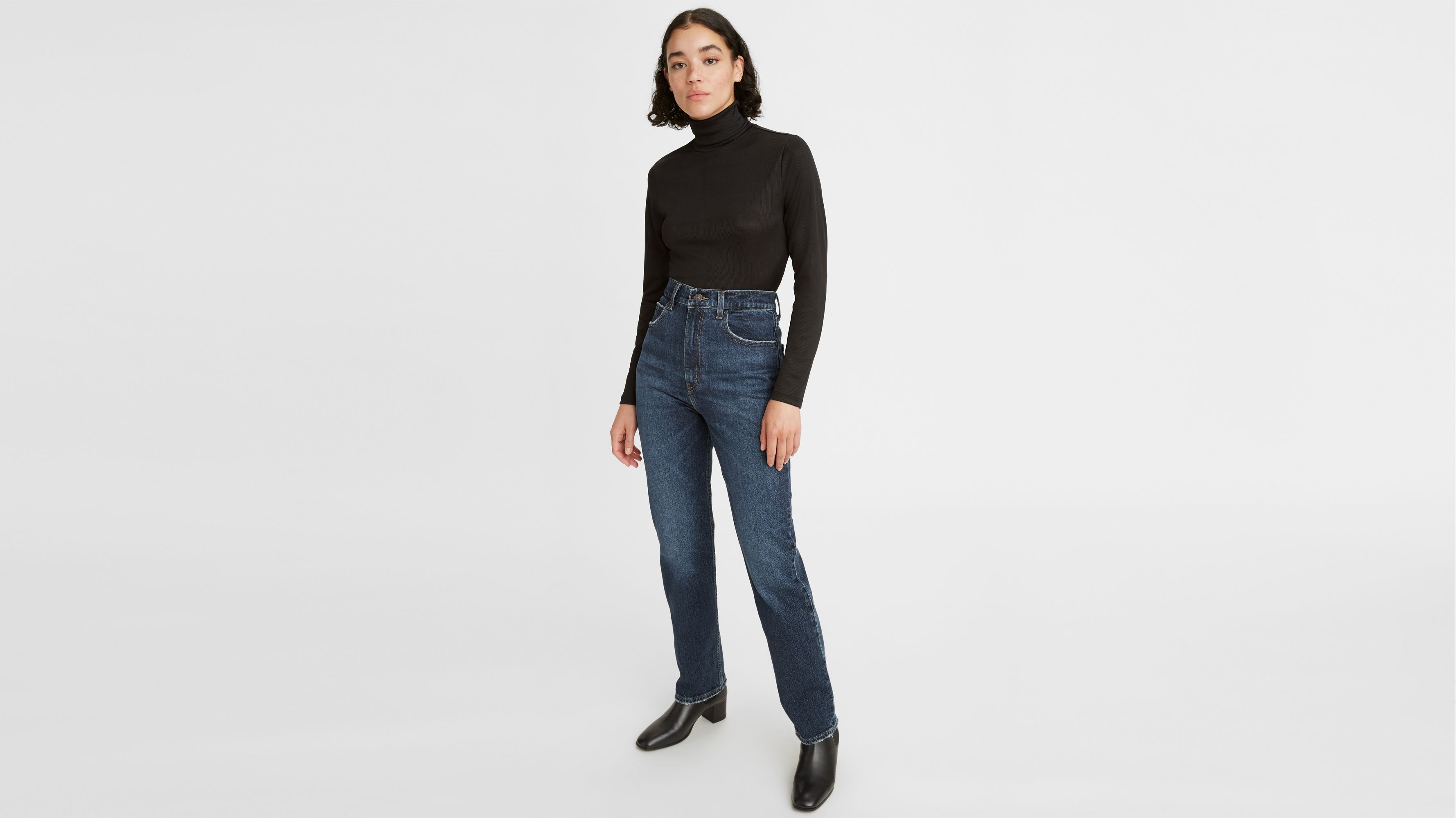 70's High Rise Slim Straight Women's Jeans - Dark Wash | Levi's® US