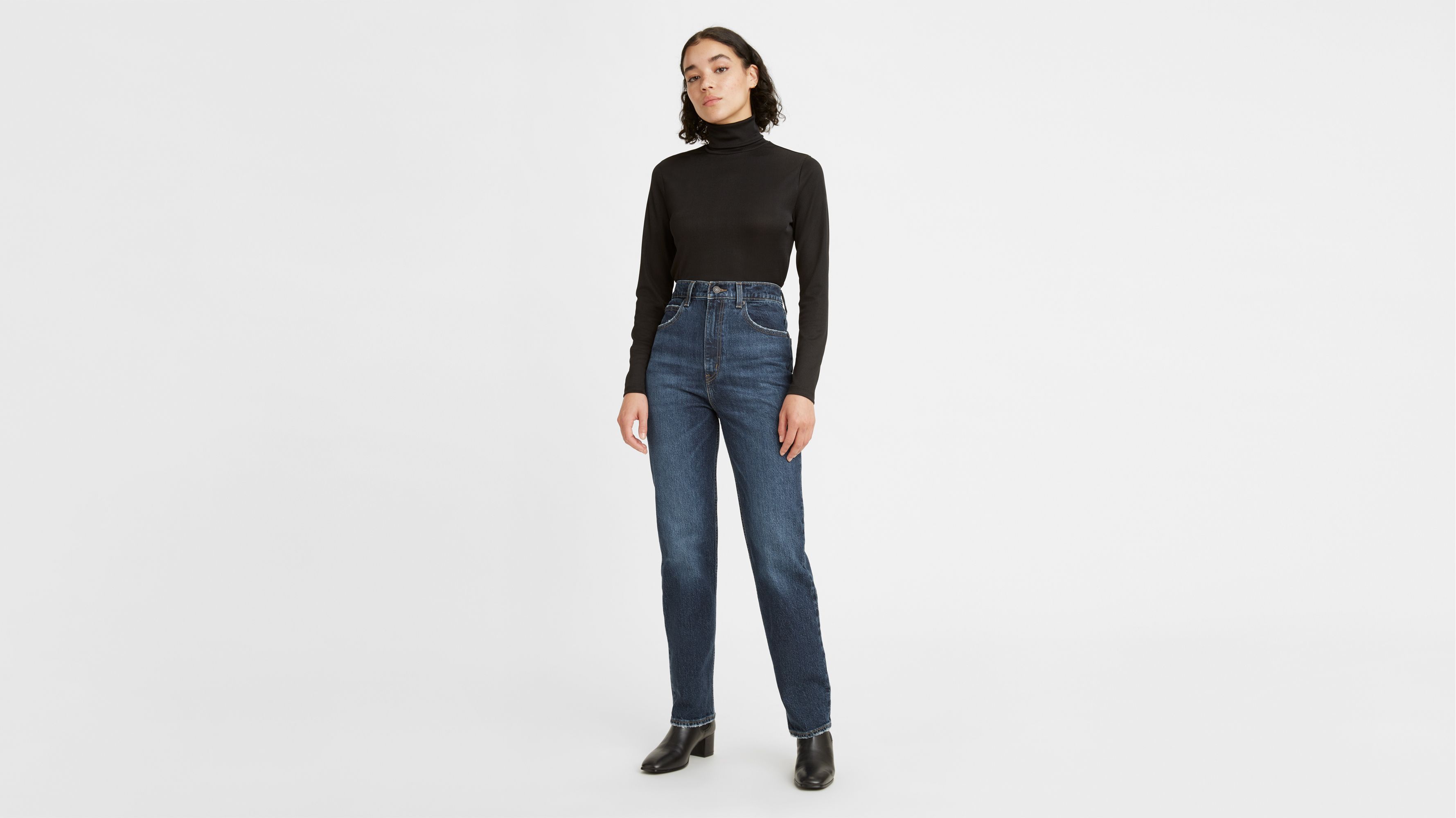 70's High Rise Slim Straight Women's Jeans - Dark Wash | Levi's® US