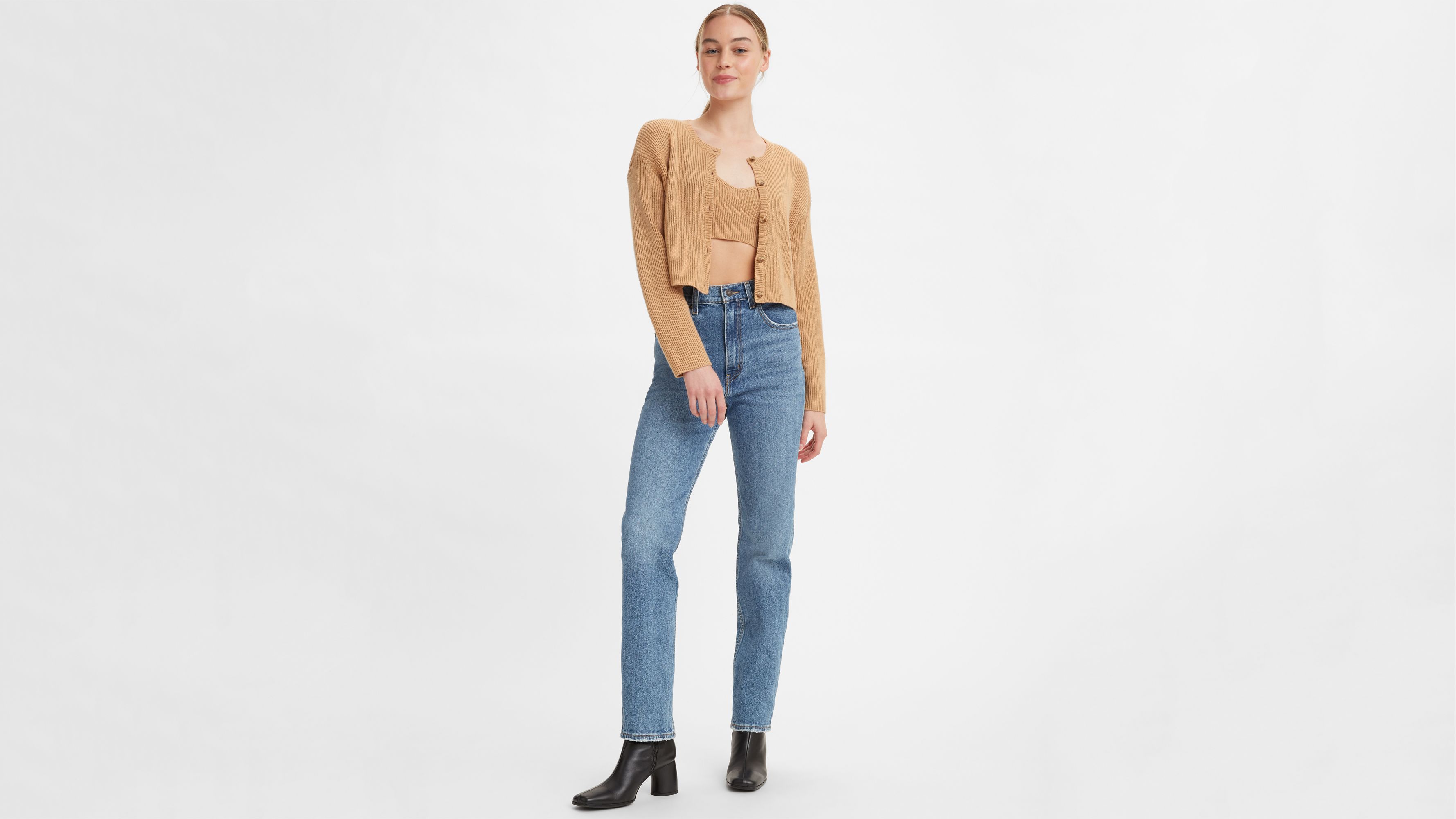 levi's high rise slim jeans