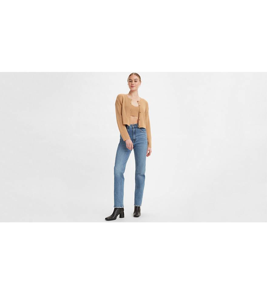 70's High Rise Slim Straight Women's Jeans - Medium Wash | Levi's® US