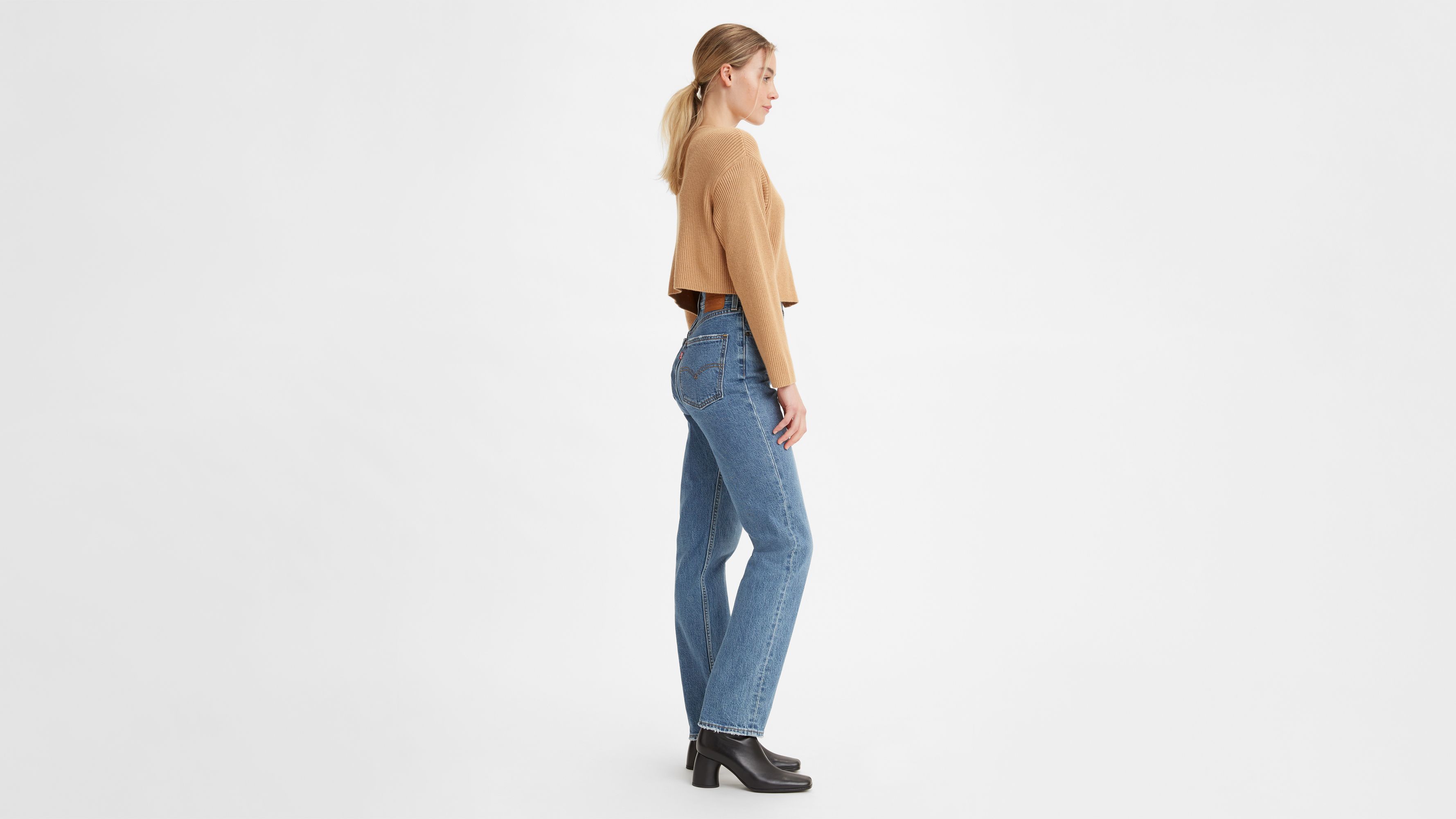 70's High Slim Straight Women's Jeans - Medium Wash