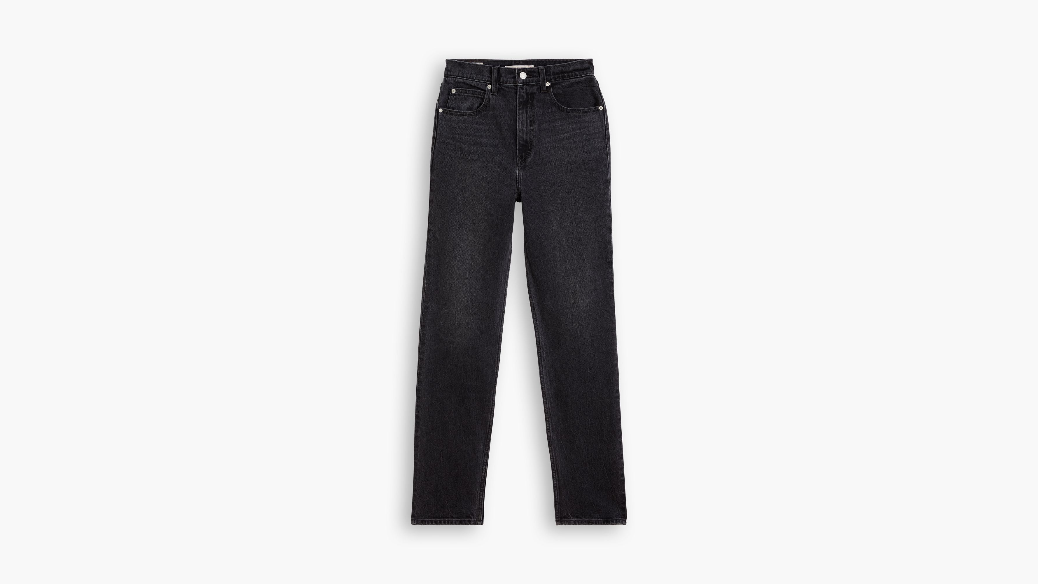 70's High Slim Straight Women's Jeans - Black