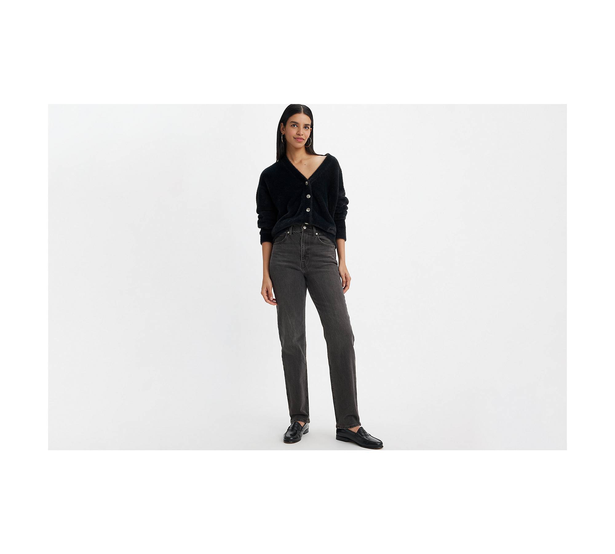 70's High Slim Straight Women's Jeans - Black | Levi's® CA