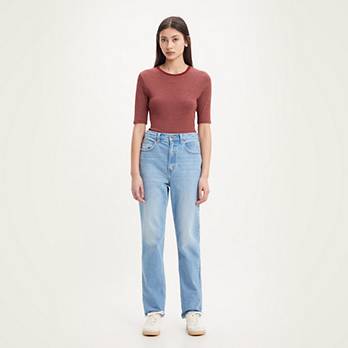 70's High Slim Straight Jeans 1