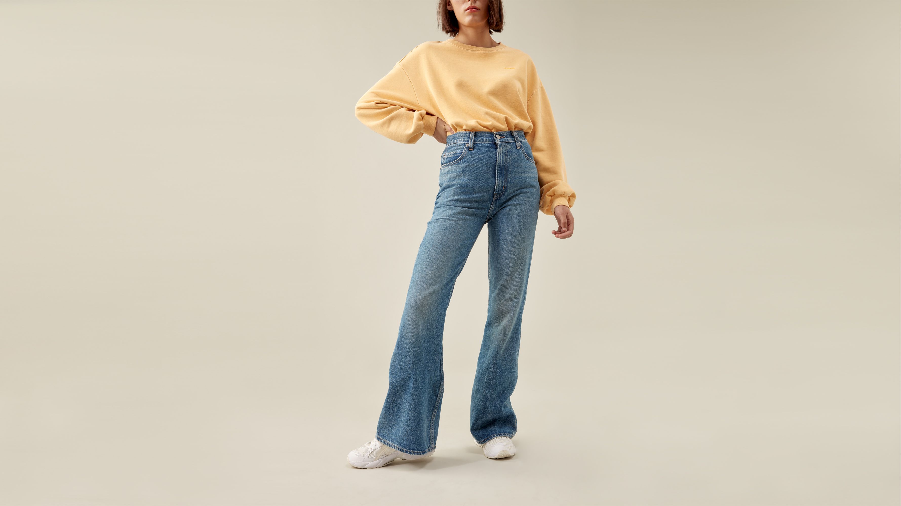 levi's high rise flare jeans